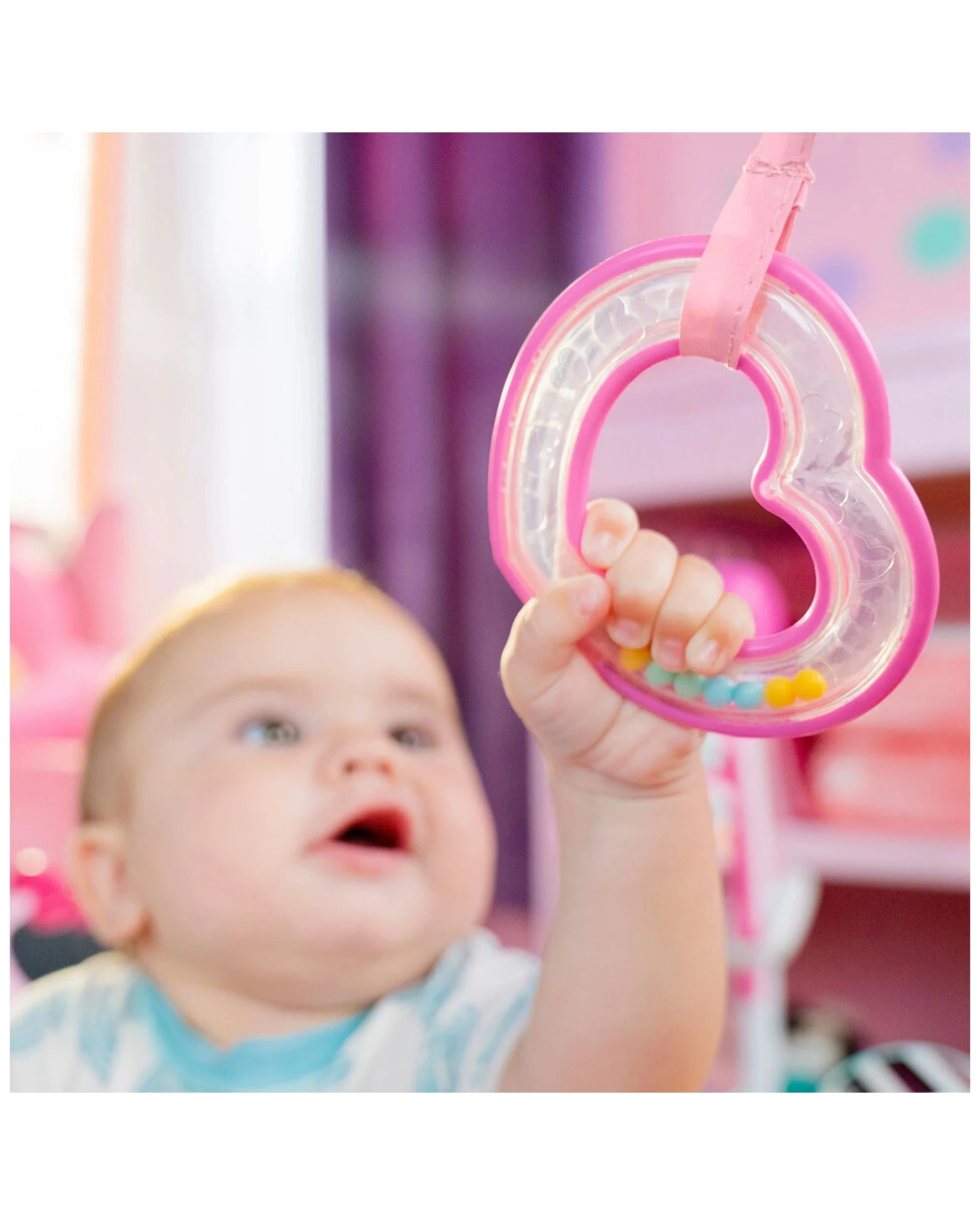 3 Bright Starts Disney Baby Minnie Mouse Forever Besties Activity Jumper 6m+
 - Pink, 3 of 5