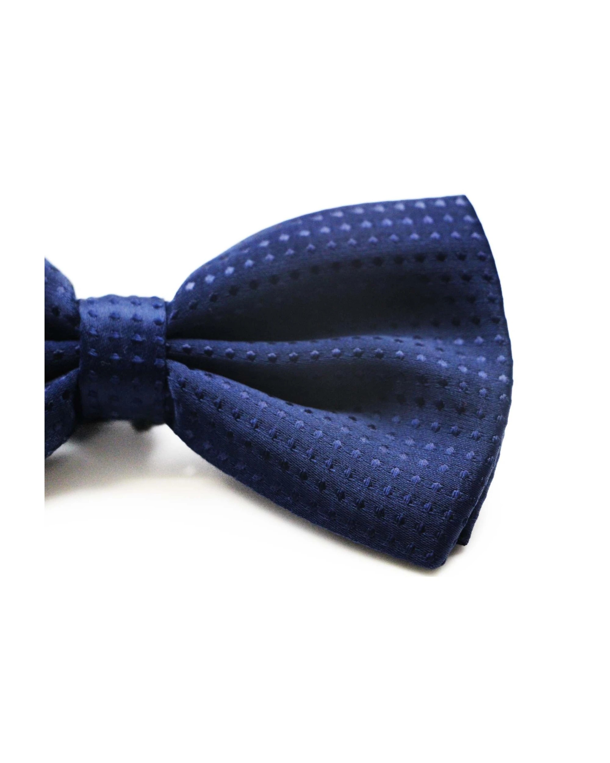 2 Zasel Mens Navy Polka Dot Patterned Bow Tie, 2 of 2