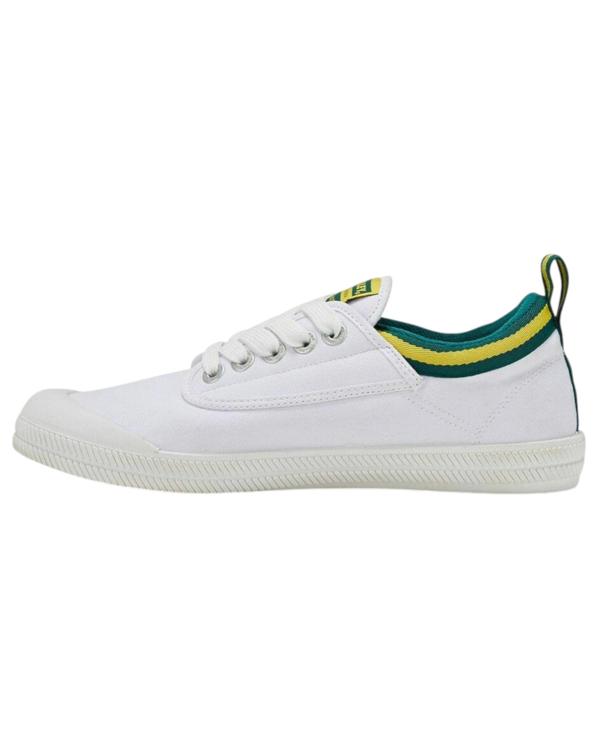 3 Volley Dunlop s International Low Canvas Casual Mens Shoes - White/Blue WHITE/GREEN/GOLD INTERNATIONAL LOW, 3 of 4