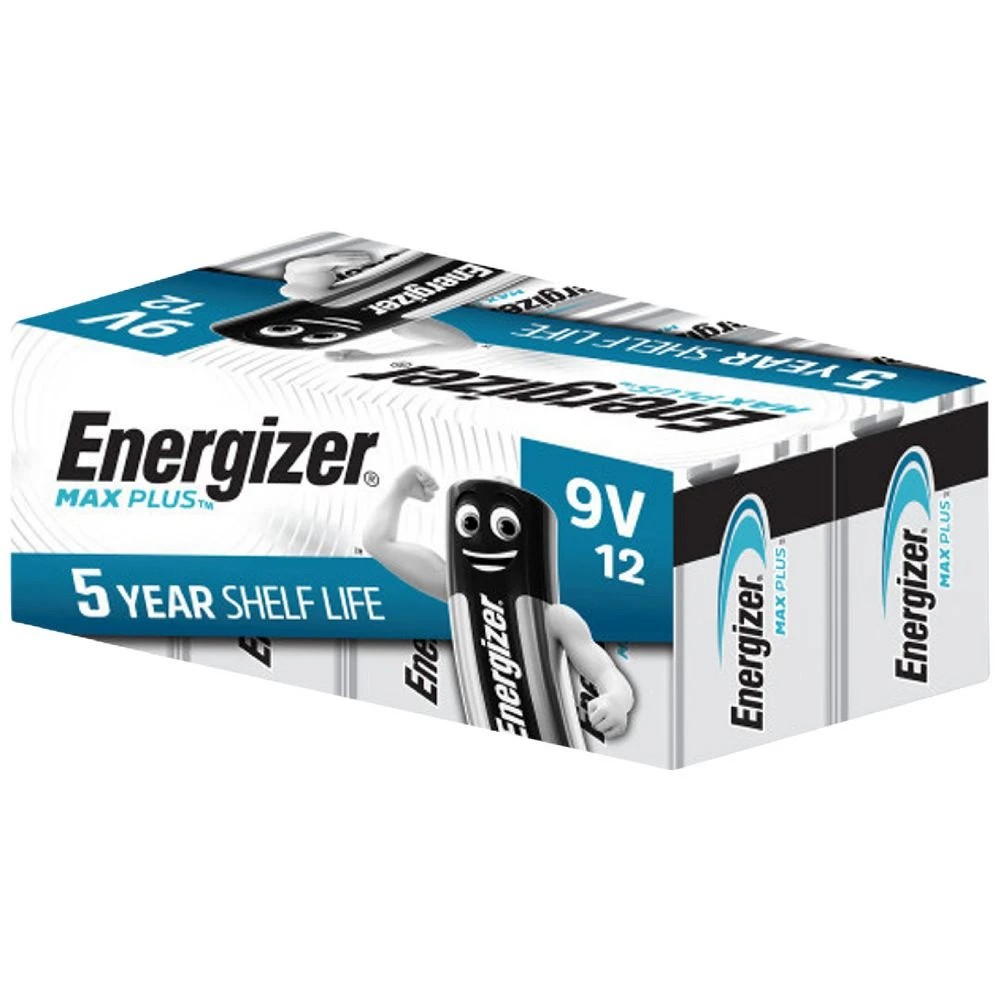 1 Energizer Max Plus Performance 9V Batteries 12 Pack, 1 of 2