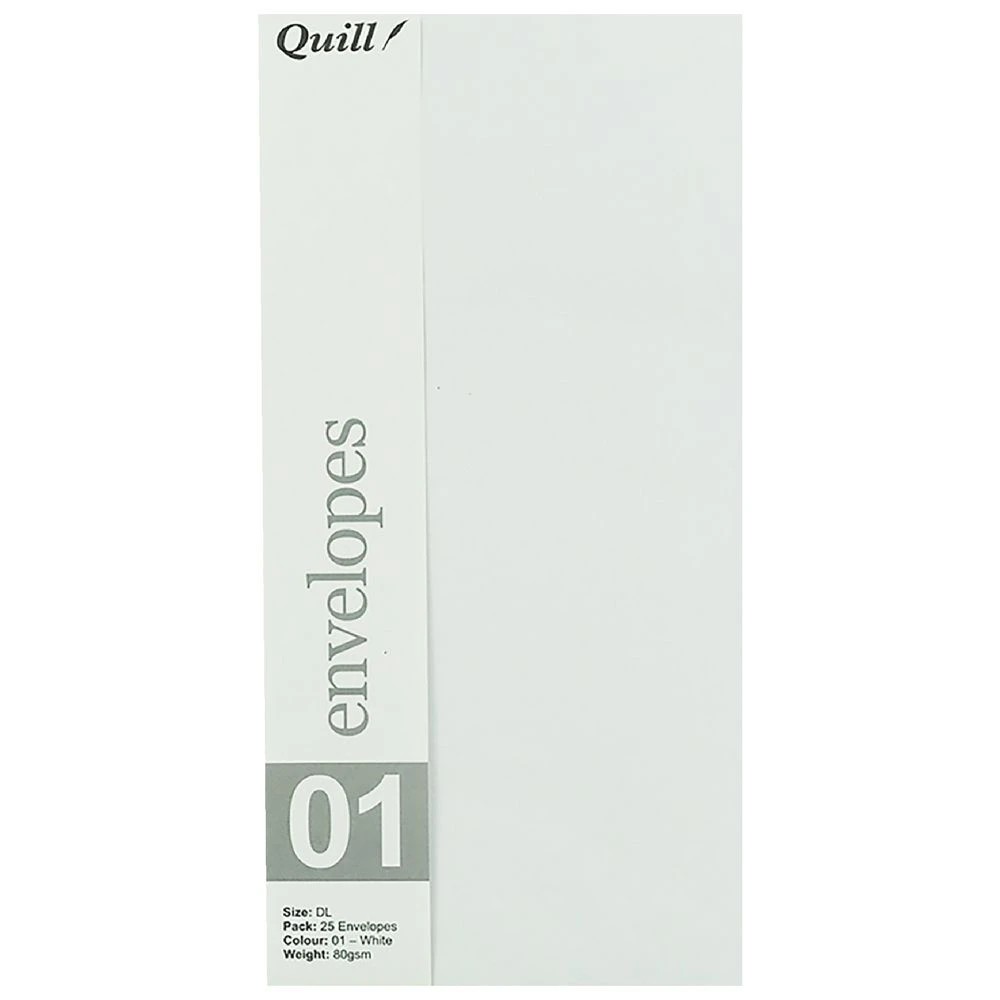 4 Quill DL Envelope White 25 Pack, 4 of 4