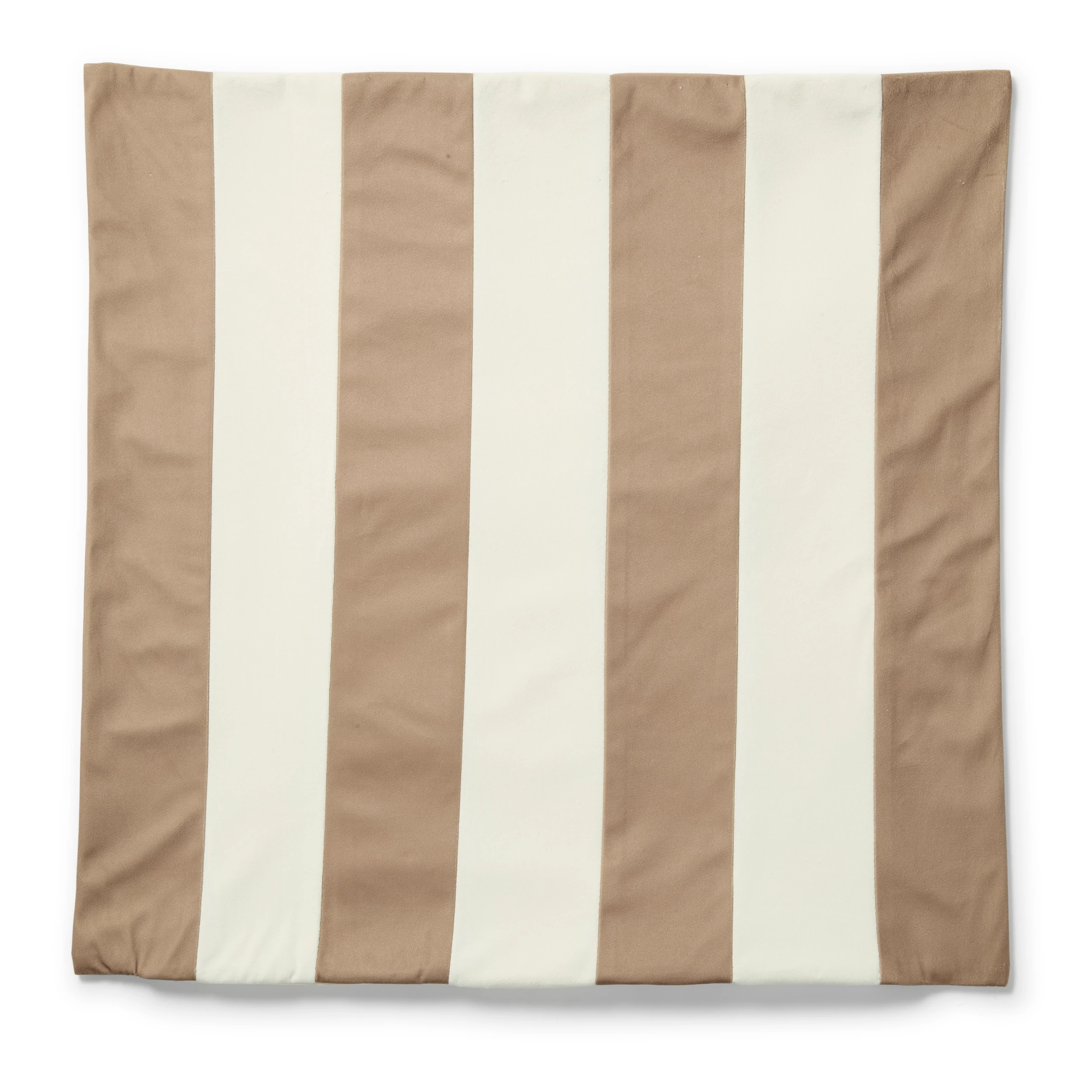 4 60cm Stripe Velvet Cushion Cover - White and Mocha, 4 of 6