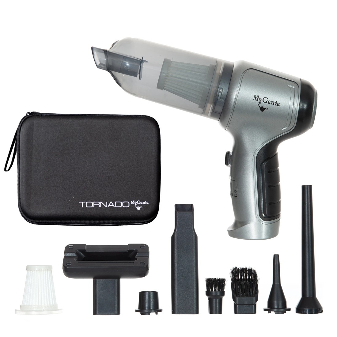 1 MyGenie Tornado JetVac Vacuum Blower 2 In 1 Dual Action Car Home Portable - Grey, 1 of 4