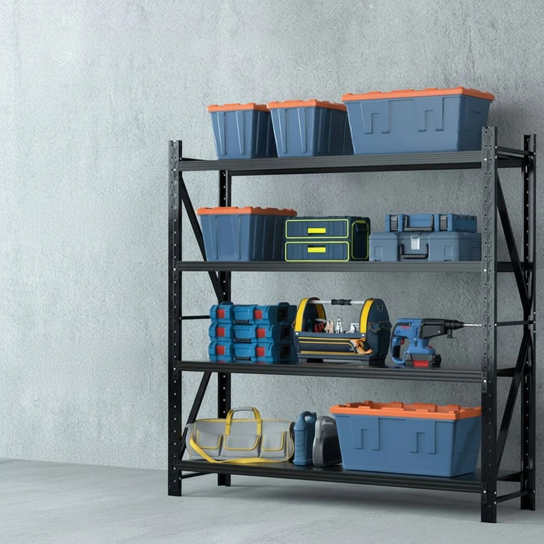 4 Giantz 2Mx2M Warehouse Shelving Garage Rack - Black, 4 of 6