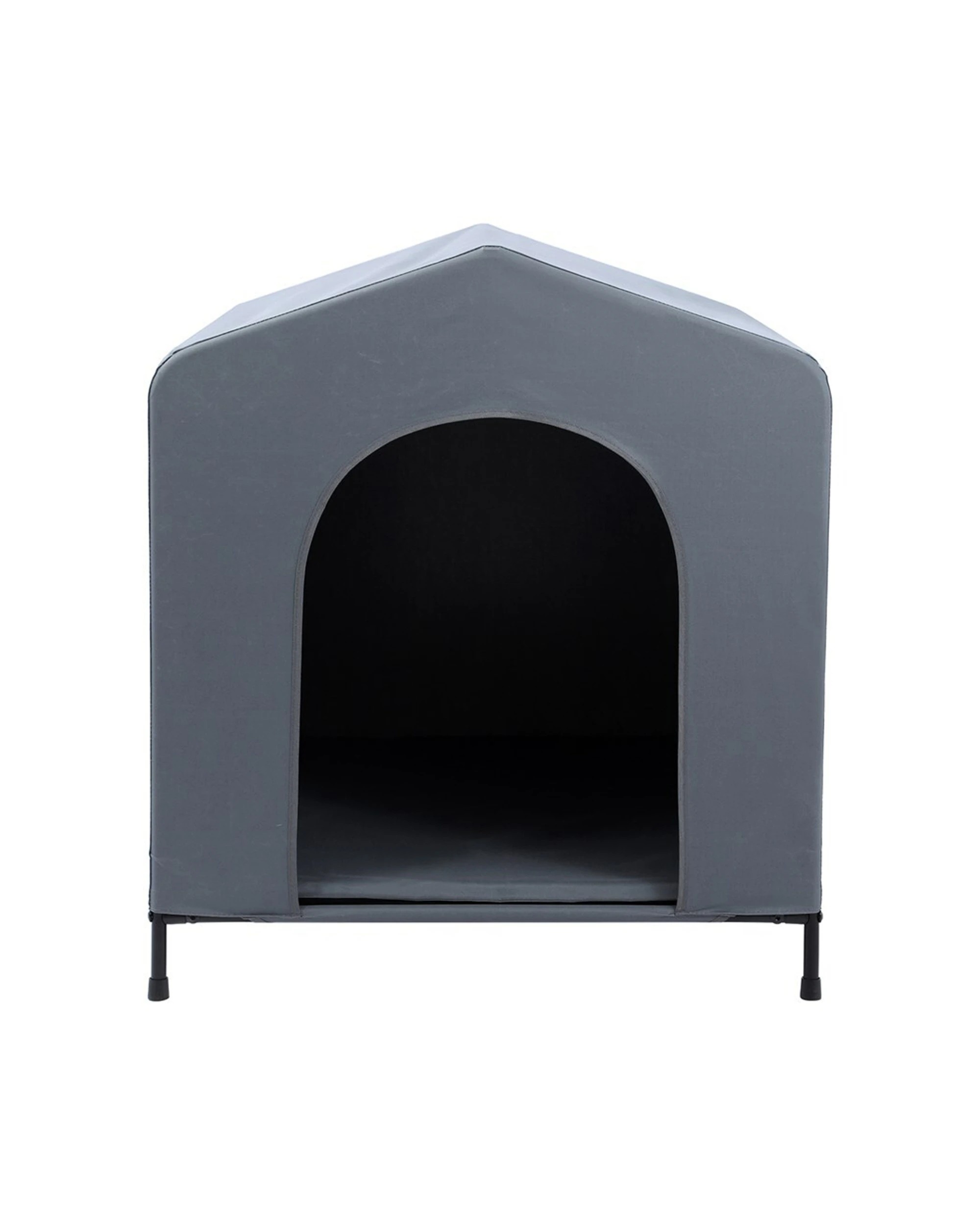 2 Paws And Claws Large Grey Elevated Pet House With Cushion 102x93cm Durable Comfort Outdoors Indoors
 - Grey, 2 of 5