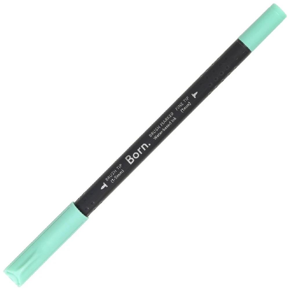 1 Born Professional Brush Dual-Tip Marker Pond Green 296, 1 of 4
