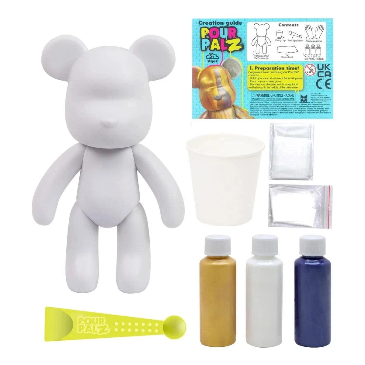 6 Pour Palz Large Paint Bear - Assorted, 6 of 10