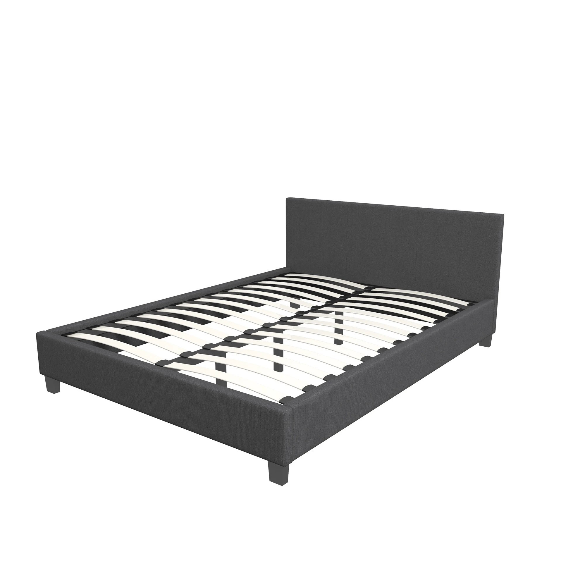 7 Milano Décor Sienna Luxury Bed Frame Base And Headboard Solid Wood Padded Fabric Single - Charcoal, 7 of 10