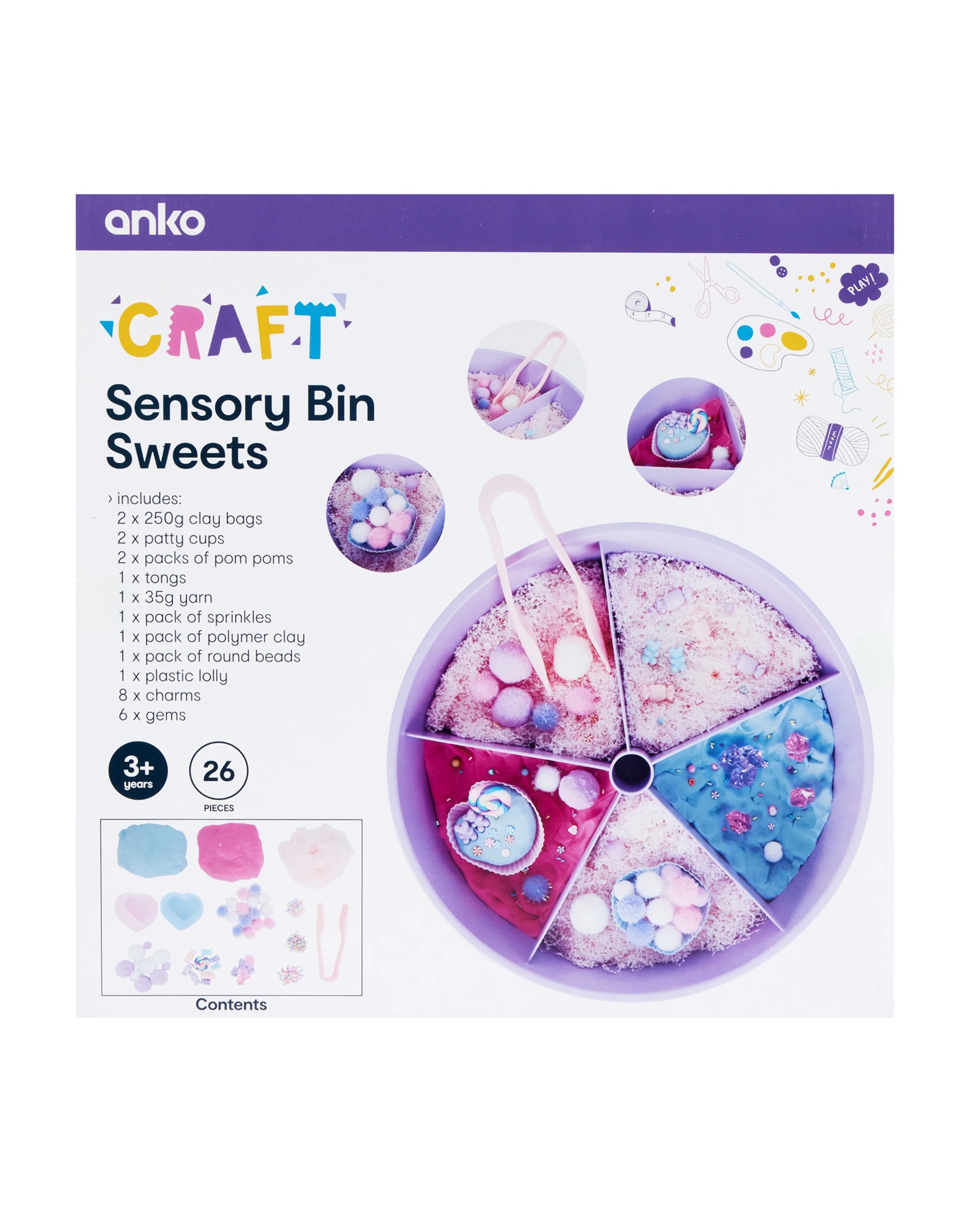 2 26 Piece Sensory Bin - Sweets, 2 of 2