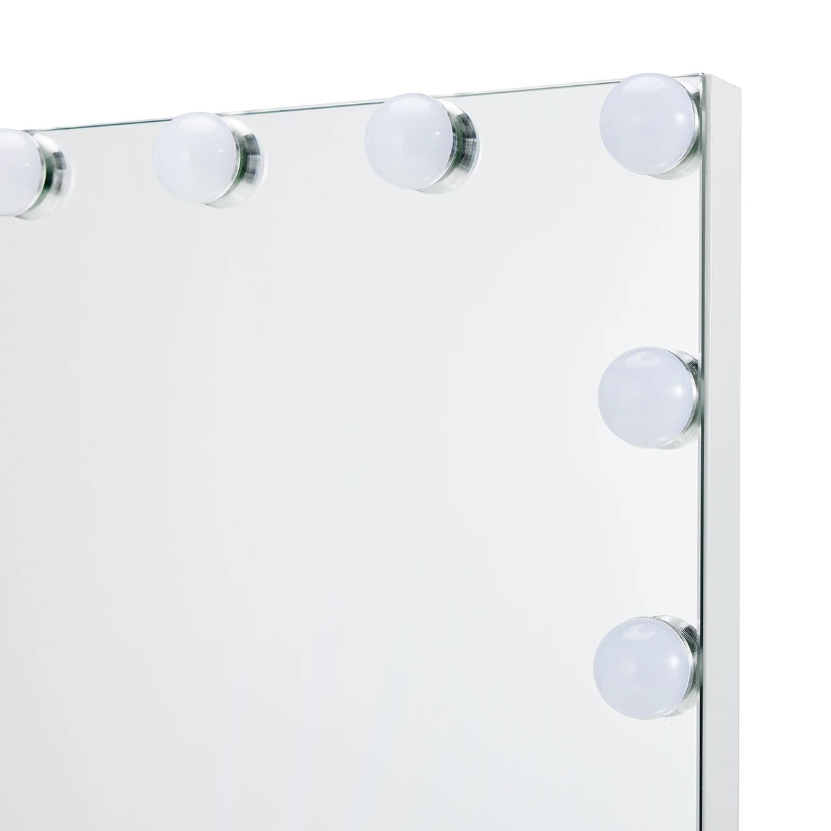 5 Rectangle Hollywood Mirror - White, 5 of 10