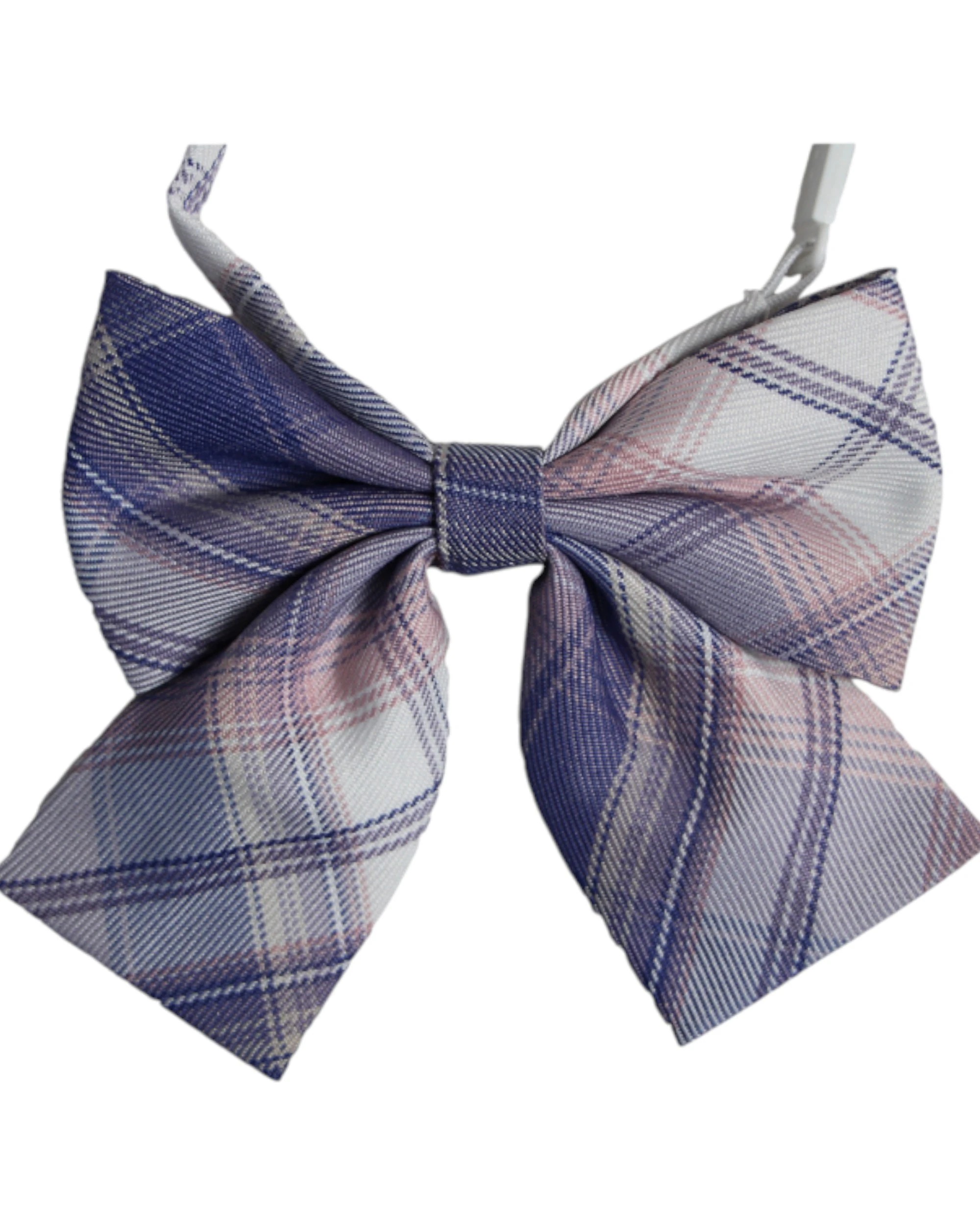 1 Zasel Womens Violet & Baby Pink Tarten Patterned Shirt Collar Bow Tie - Multi, 1 of 3