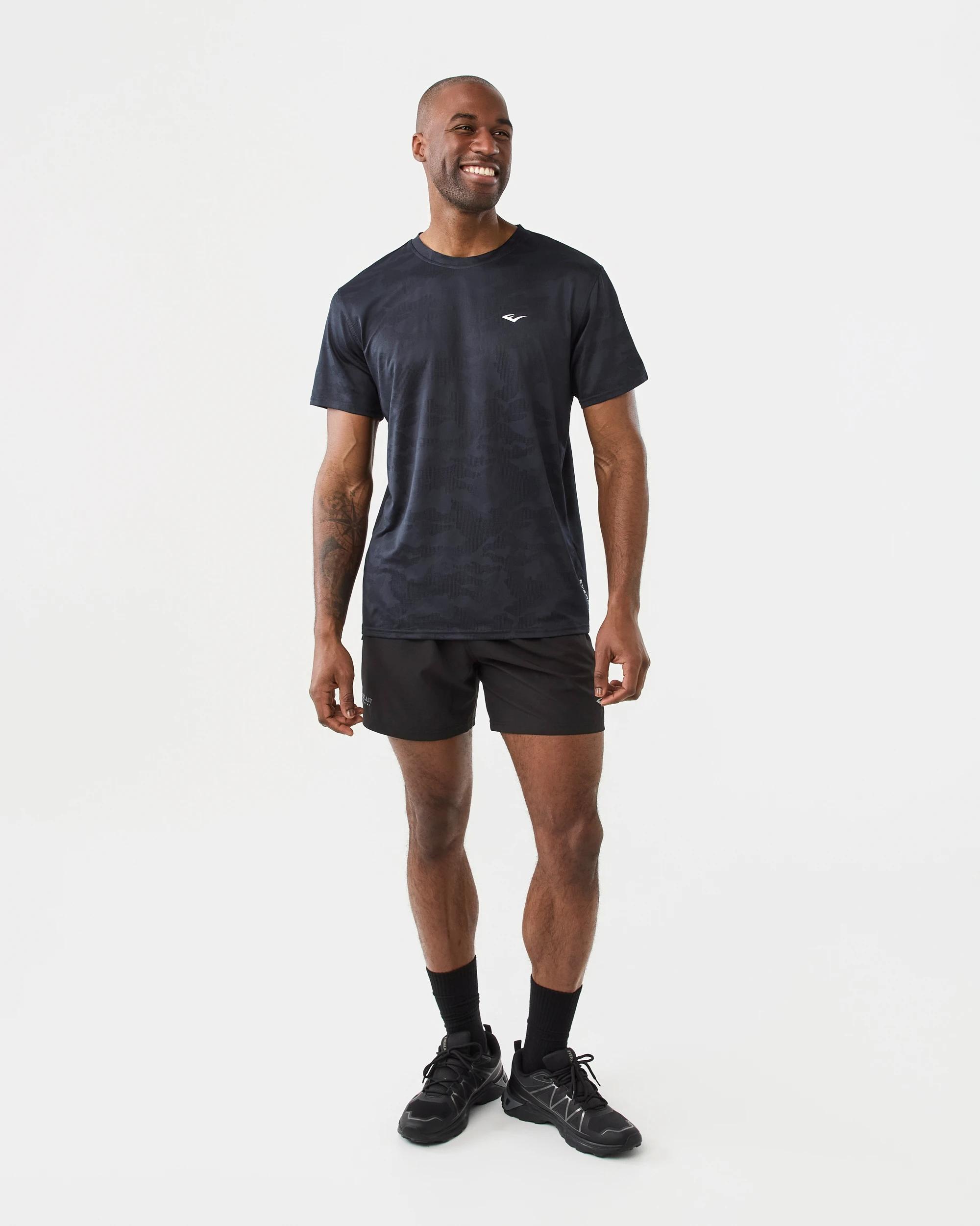 8 Everlast Mens Evertech Jaquard Training T-shirt Indigocamo, 8 of 8