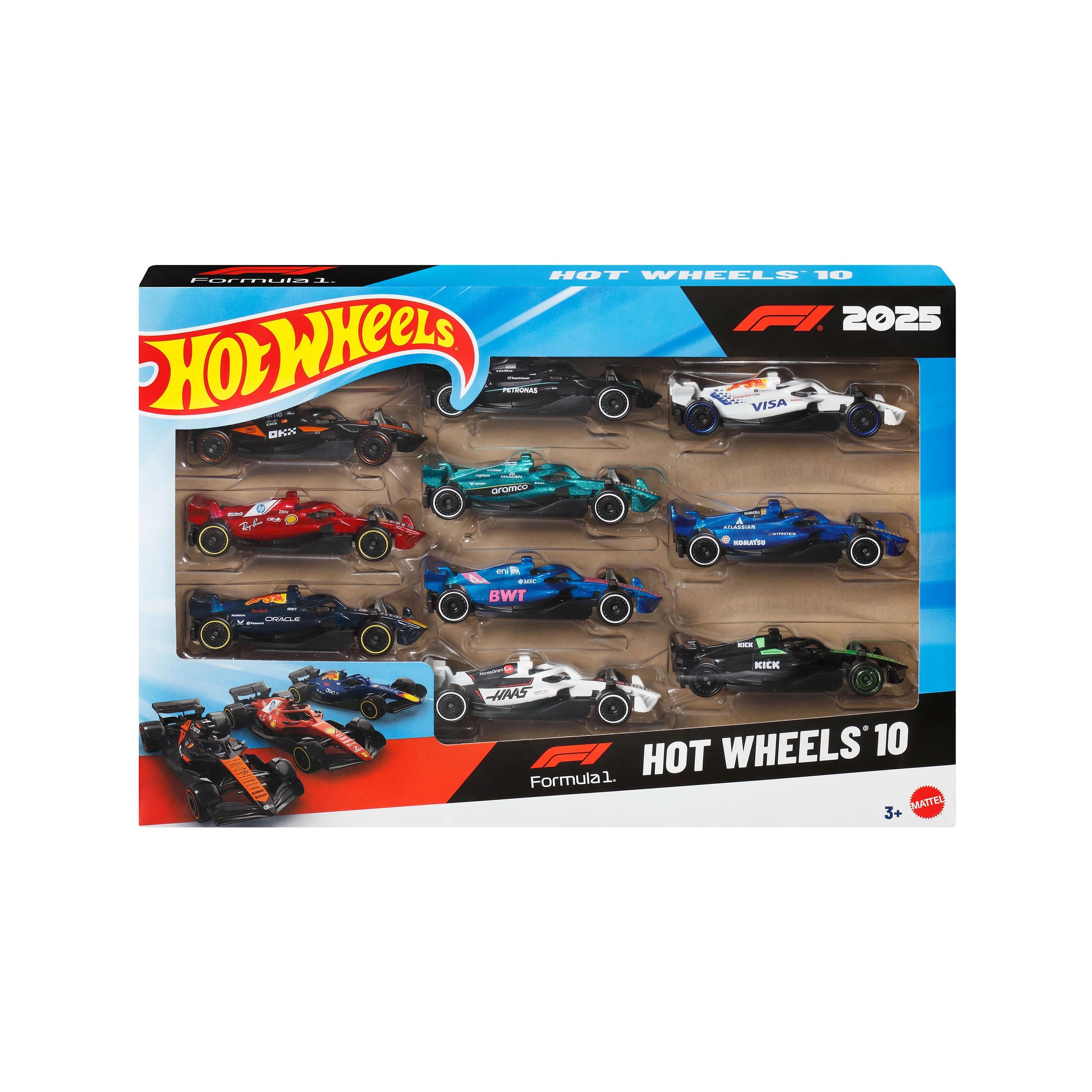 1 10 Pack Hot Wheels Formula 1 1:64 Scale Toy Cars, 1 of 6