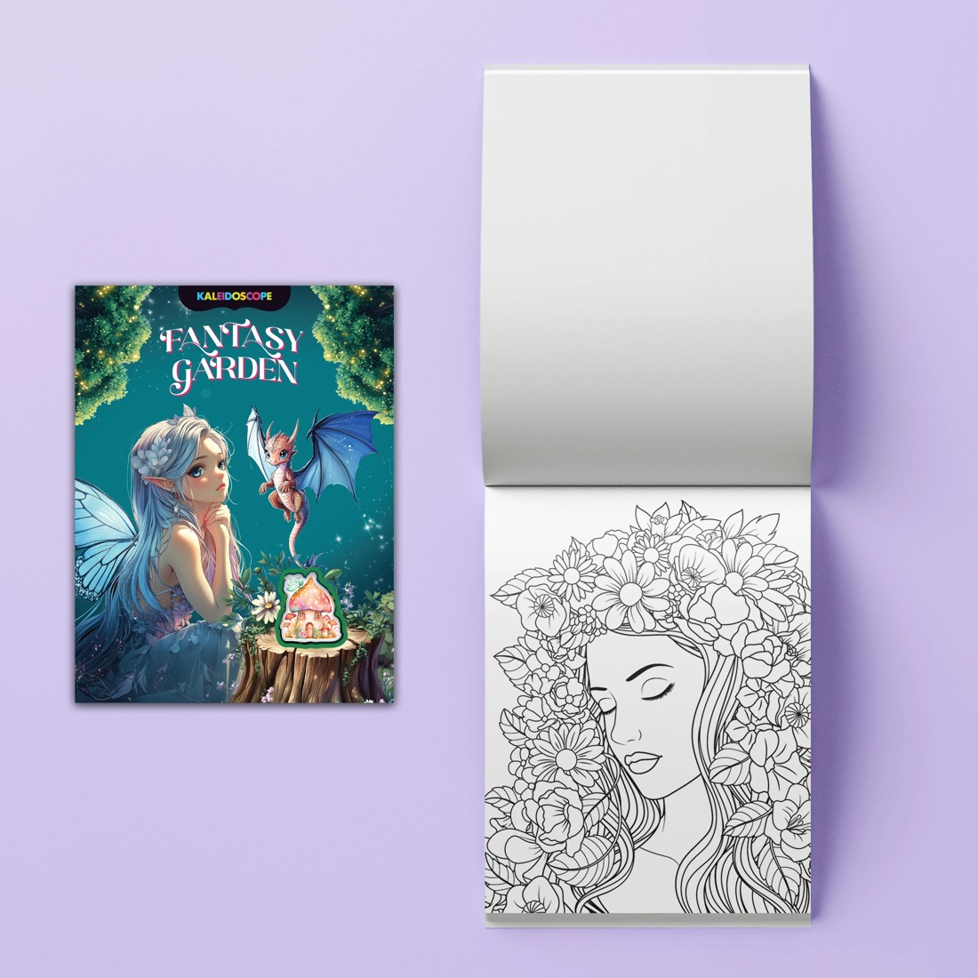 4 Kaleidoscope Fantasy Garden Colouring Kit - Book, 4 of 5