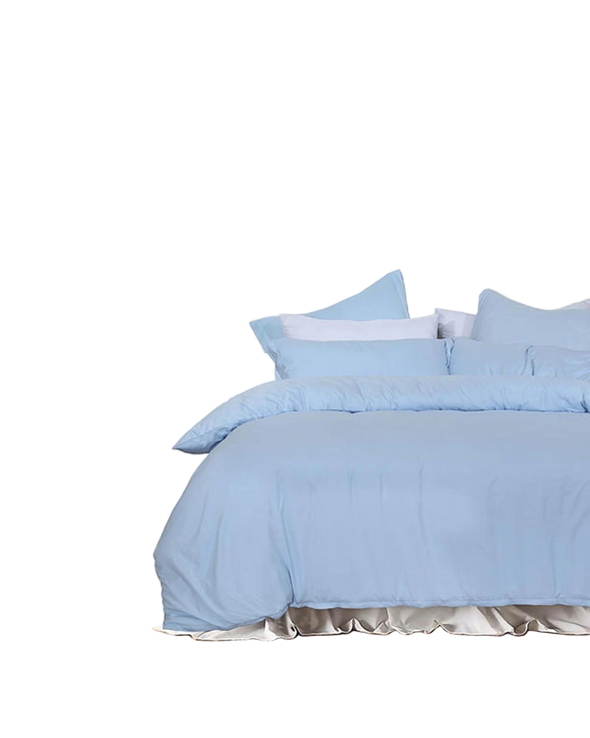 1 Amsons Single Quilt Cover Set, Double-Brushed Microfiber, Hidden Zip, Blue, Includes Pillowcases
 - Single Bed
 - blue, 1 of 6