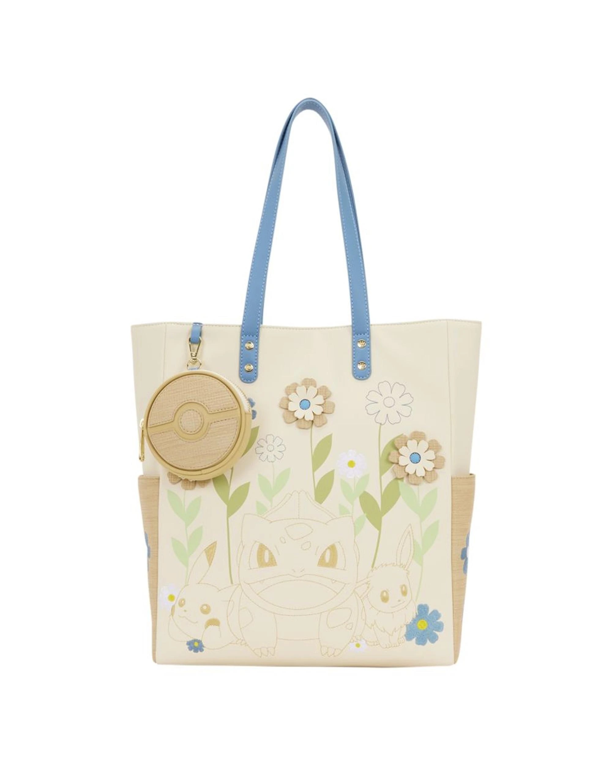 1 Loungefly Pokemon Floral Tote Bag with Coin Bag, 1 of 5