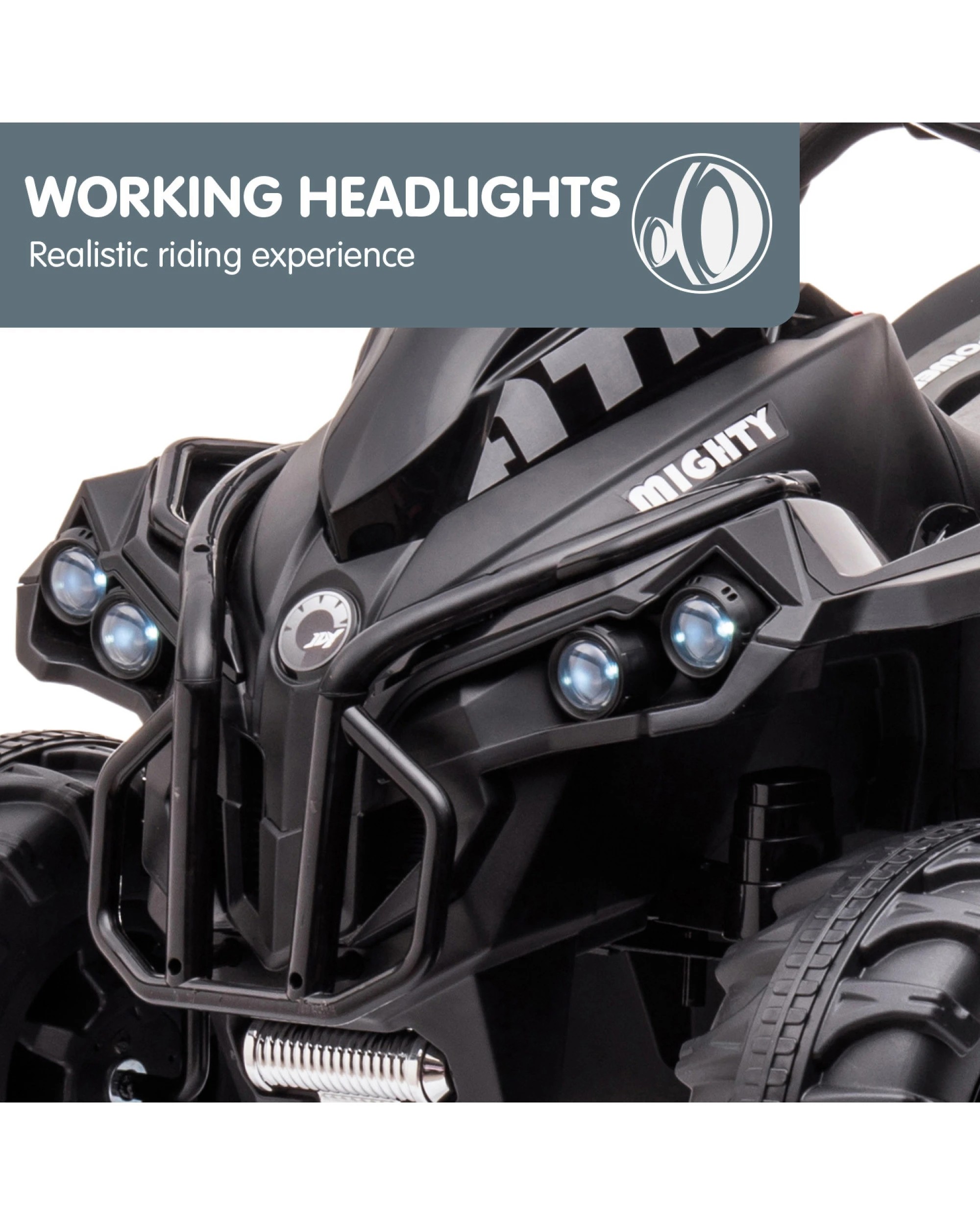 9 Kahuna Gts99 Kids Toy Electric Ride On Quad Bike 50w Atv - Black, 9 of 10