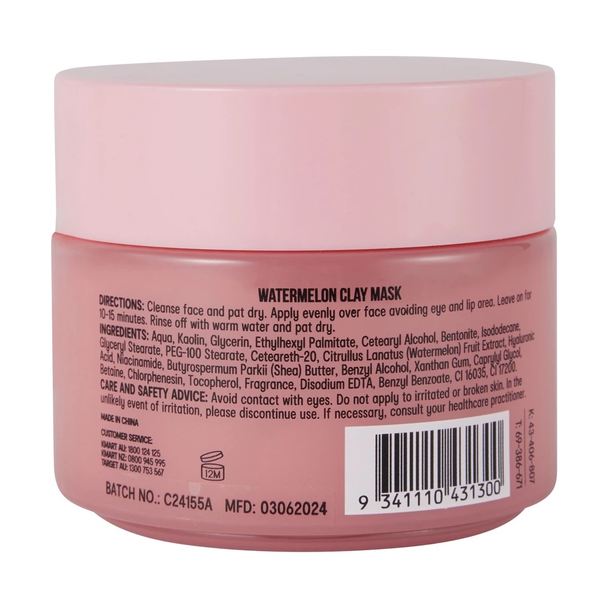 6 OXX Skincare Watermelon Clay Mask 100ml - Niacinamide, Hyaluronic Acid and Watermelon Extract, 6 of 6