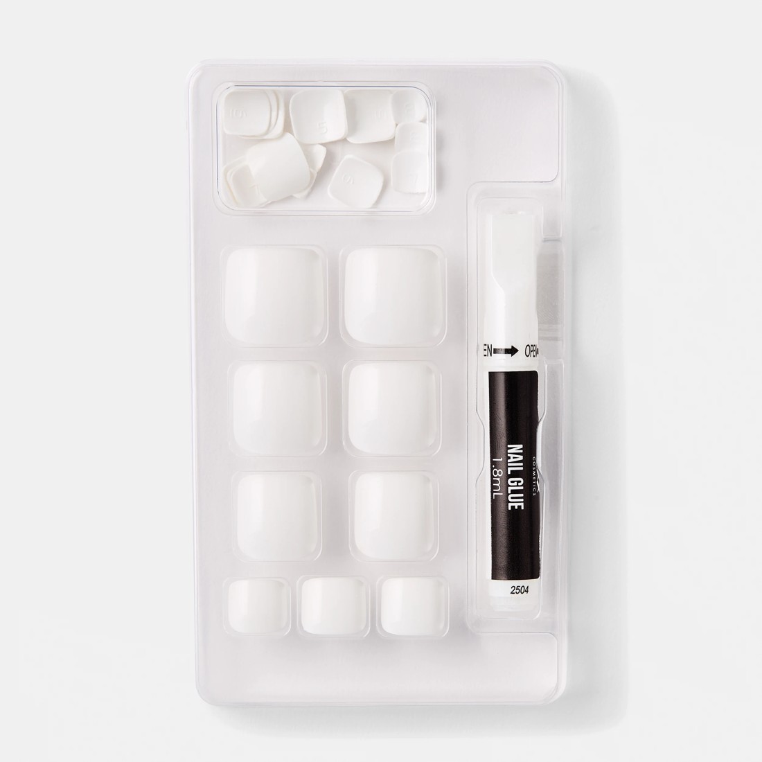 3 OXX Cosmetics 24 Pack Artificial Toenails with Adhesive - White, 3 of 5