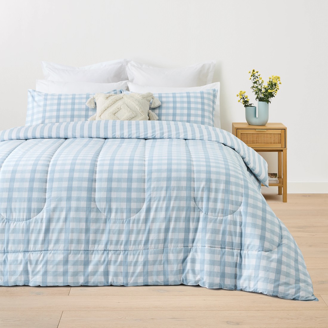 1 Bailey Cotton Rich Reversible Comforter Set - Double Bed, 1 of 7