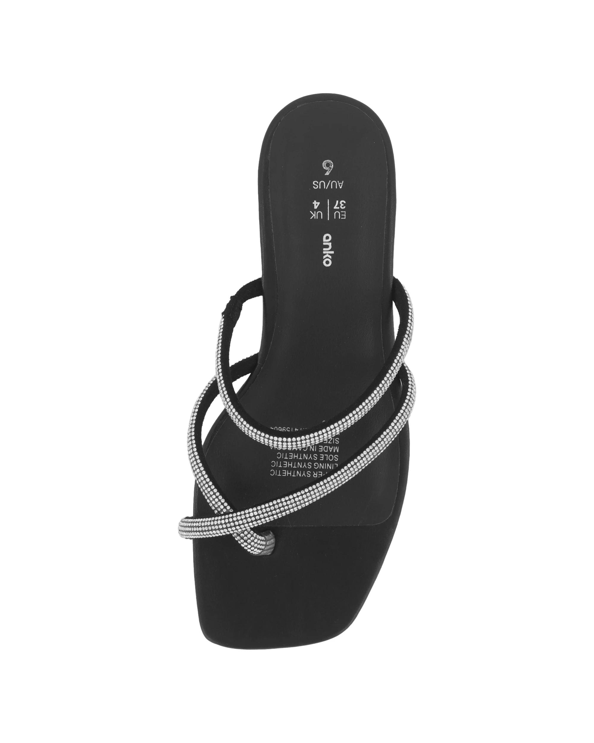 3 Dress Strappy Wedges Black, 3 of 5