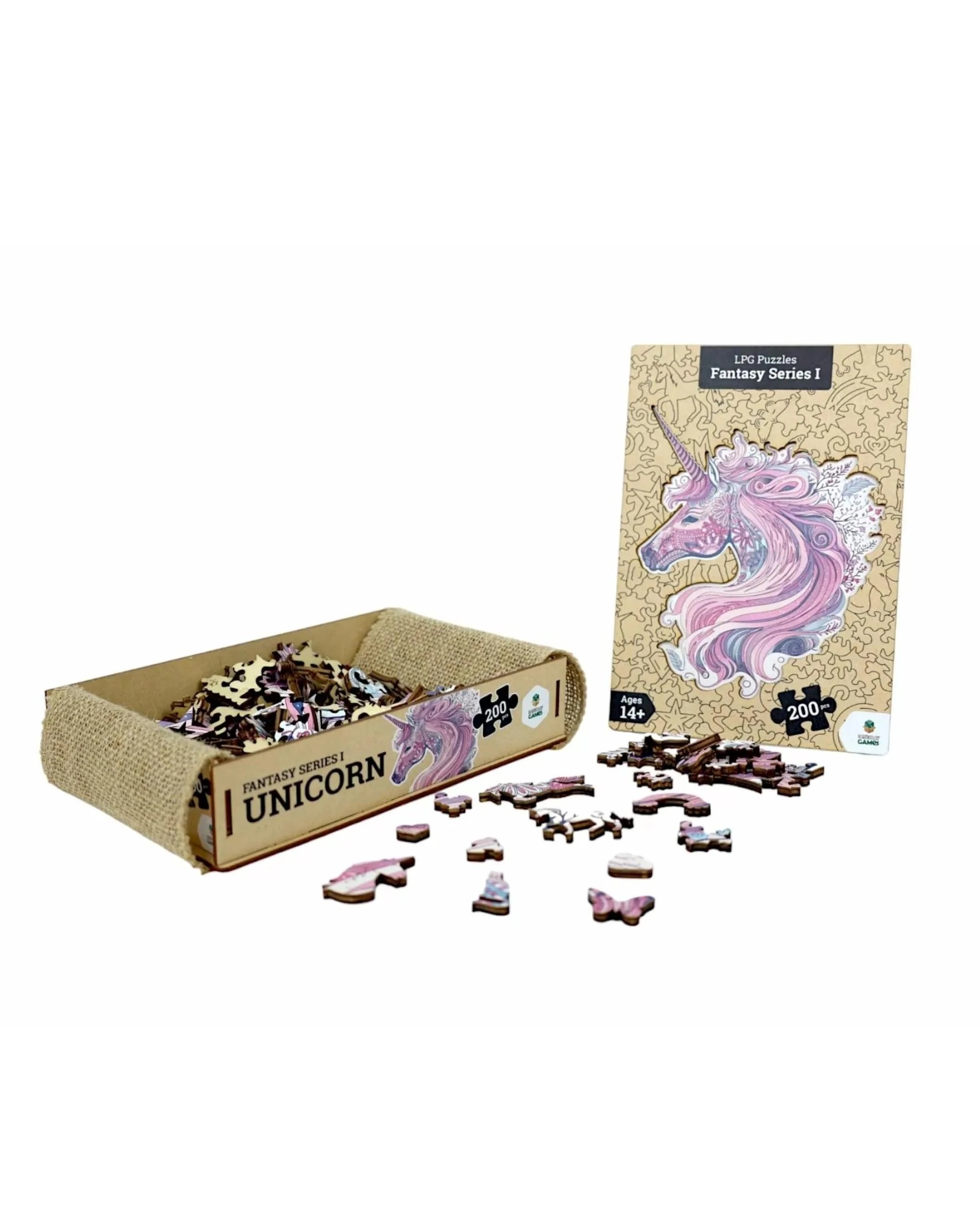 4 Let's Play Games Fantasy Series 01 Unicorn 200 Piece Wooden Jigsaw Puzzle, 4 of 4