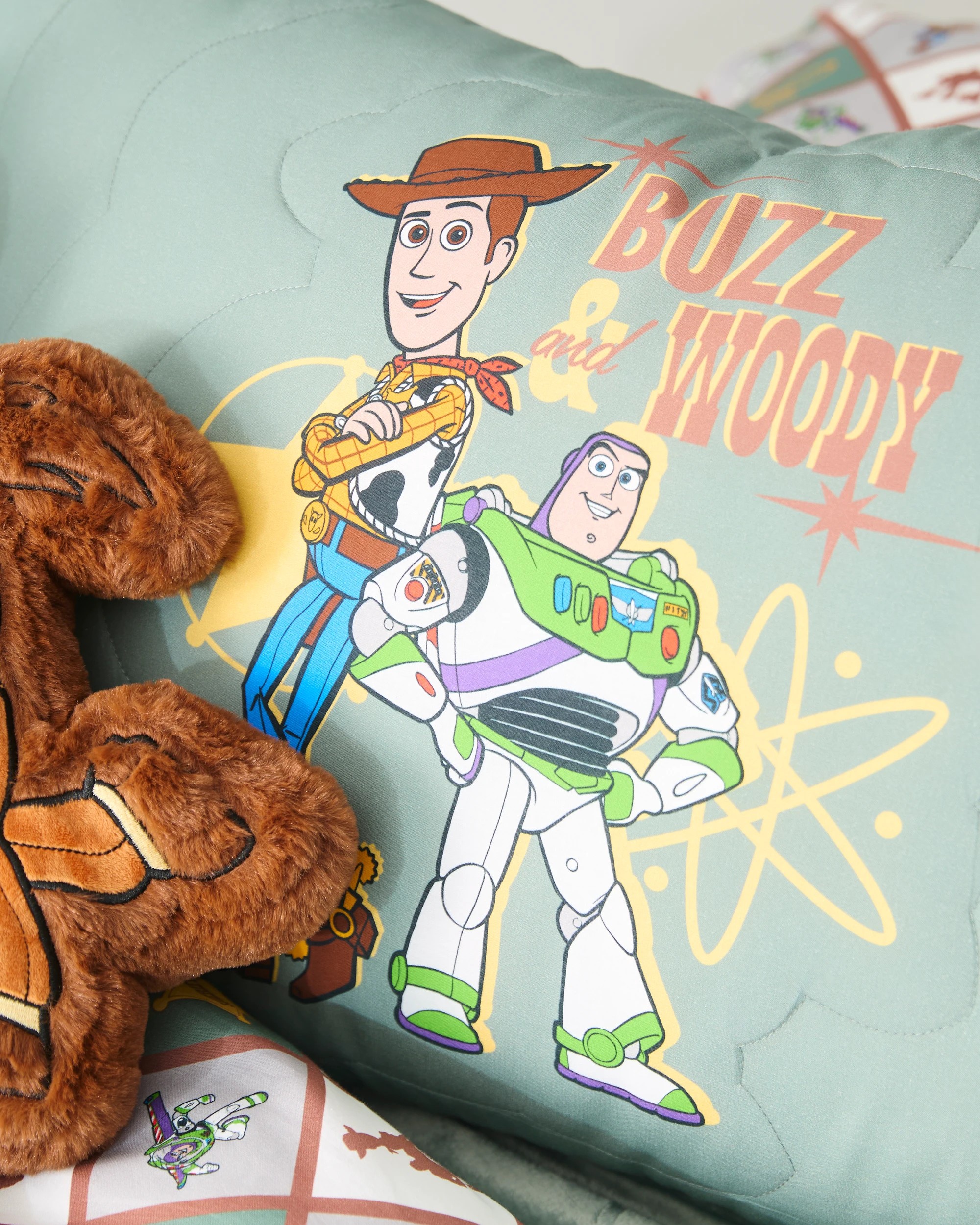 4 Disney Toy Story Australian Cotton Quilt Cover Set - Double Bed - Green, 4 of 7