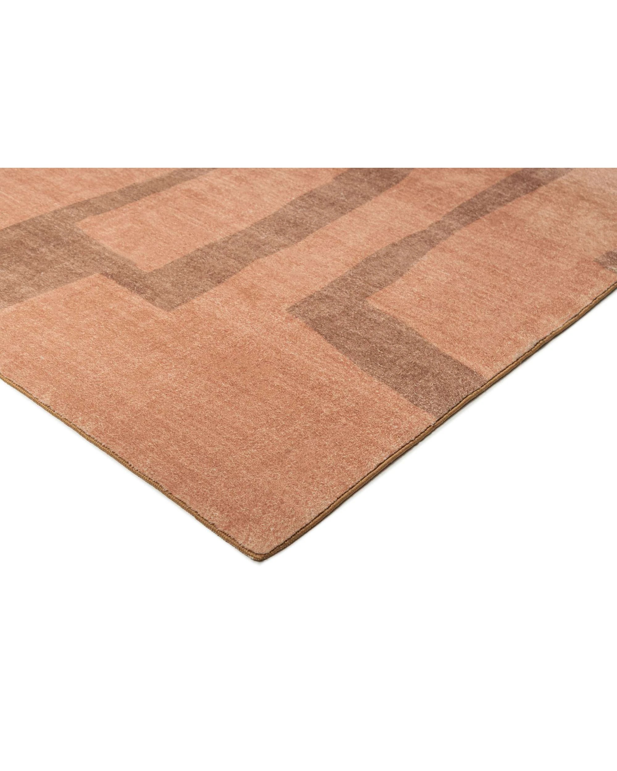 4 Loopsie Roxbury Printed Washable Rug - Brown, 4 of 8