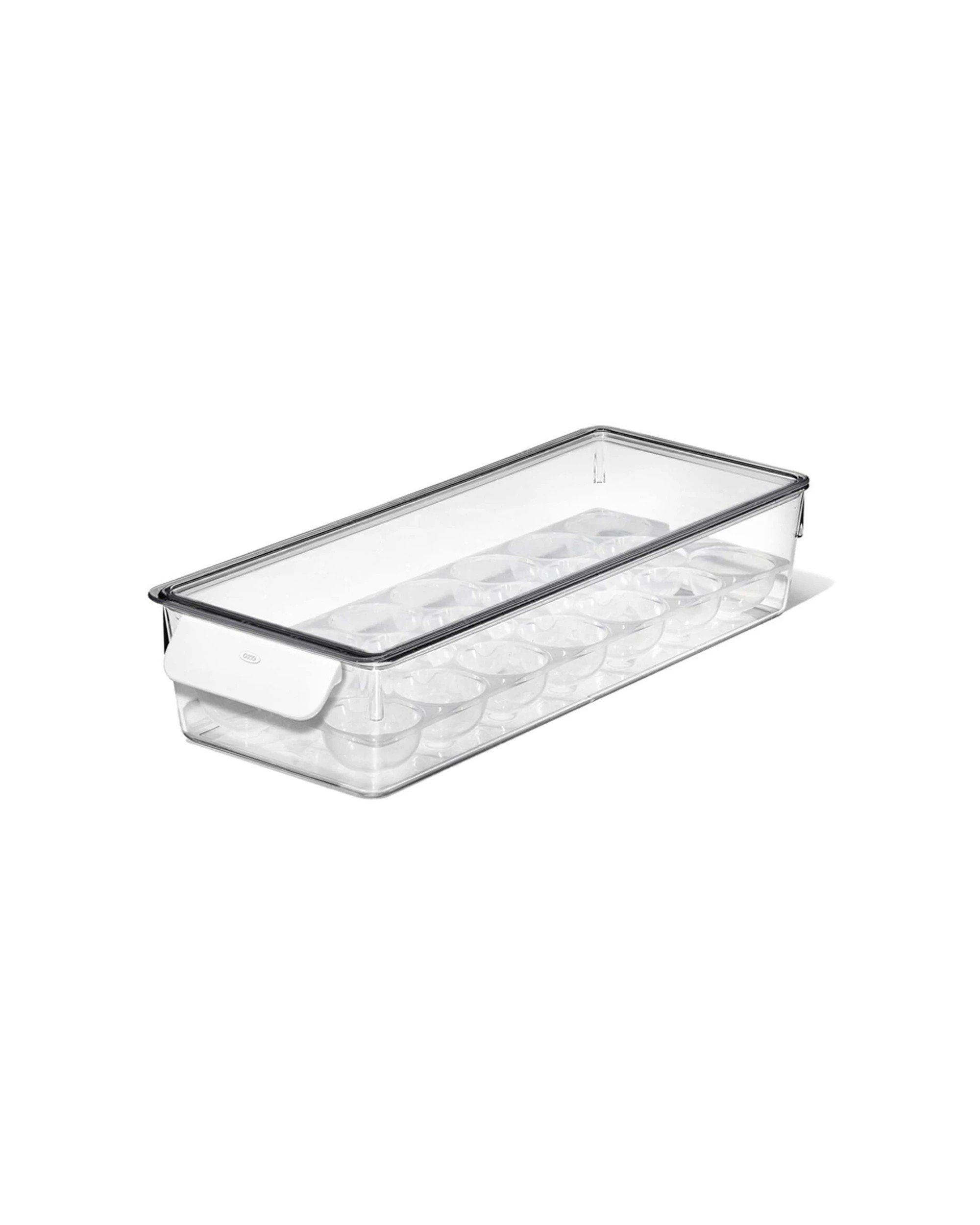 1 Oxo Good Grips 20 Egg Bin With Stacking Lid Removable Tray And Rounded Handles - Clear, 1 of 9