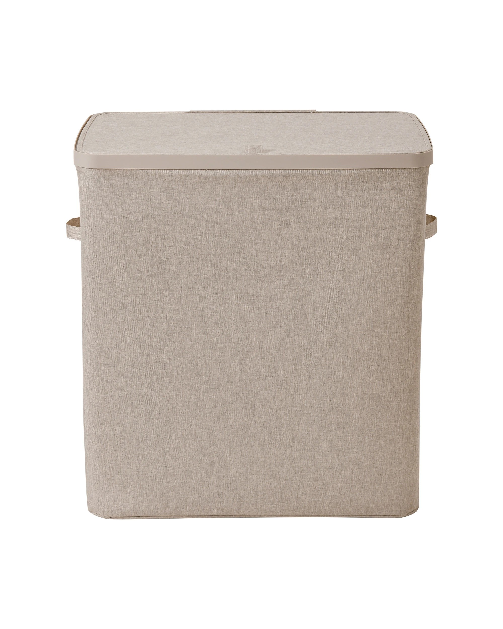 3 Sherwood Voyager 3-Section Laundry Hamper 120L Faux Linen 64x40x67cm - Natural, 3 of 10