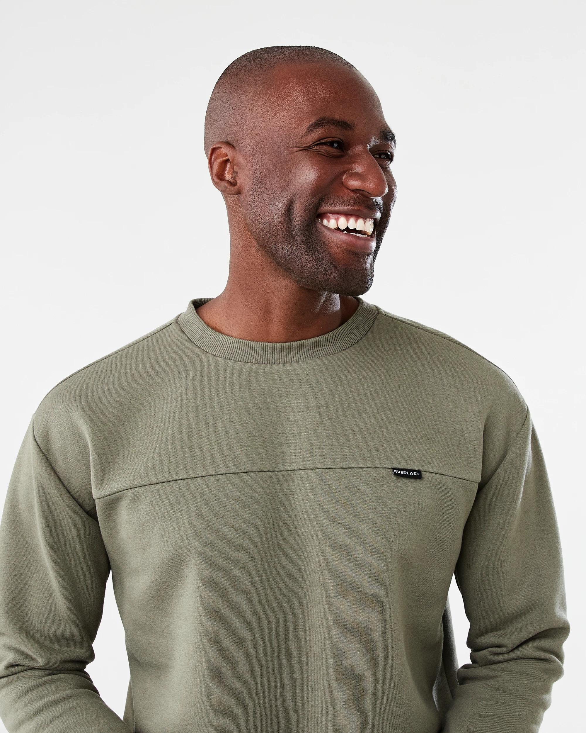 4 Everlast Mens Street Crew Neck Sweatshirt Cement, 4 of 7