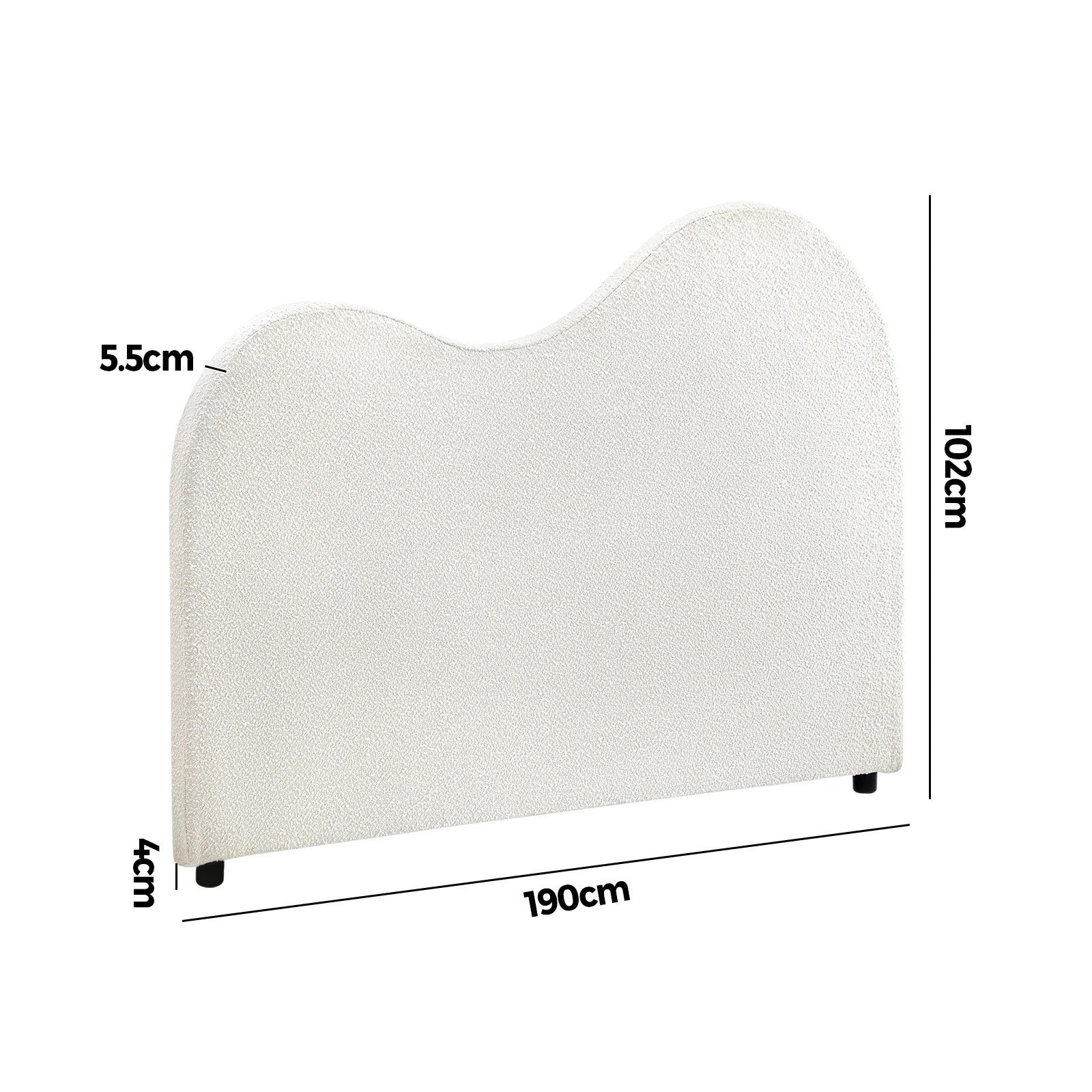 3 Oikiture Bed Head King Size Headboard Bedhead
 - White, 3 of 10