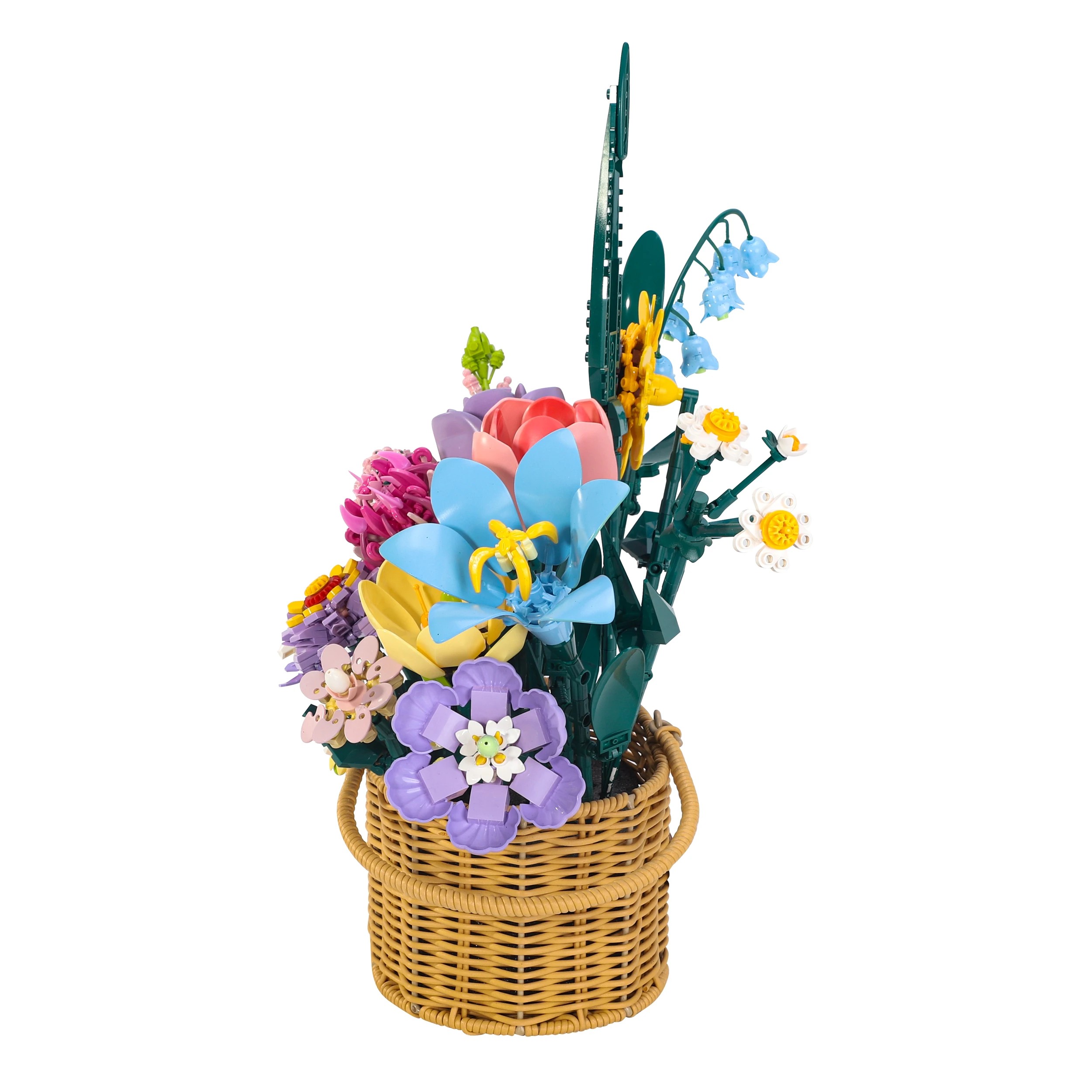 6 1250 Piece Blocks Flower Series: Flowers with Basket, 6 of 7