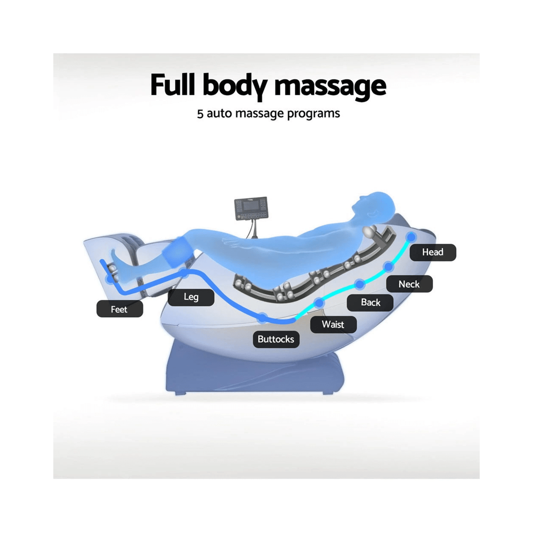 5 Livemor Beryl Electric Massage Chair — Zero-Gravity Recliner with Heat, Bluetooth &amp; AI Voice Control - Grey, 5 of 7