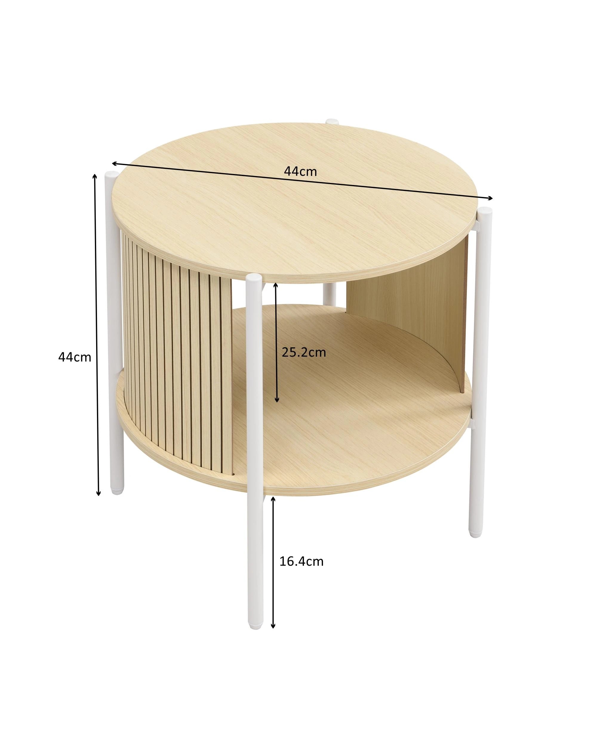 8 Kodu Side Table Round Light Oak - White, 8 of 8
