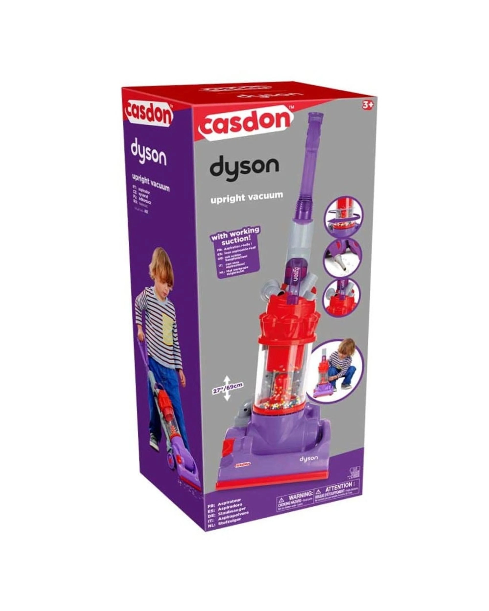 1 Casdon Dyson DC14 Kids Cordless Upright Vacuum Cleaner, 1 of 5