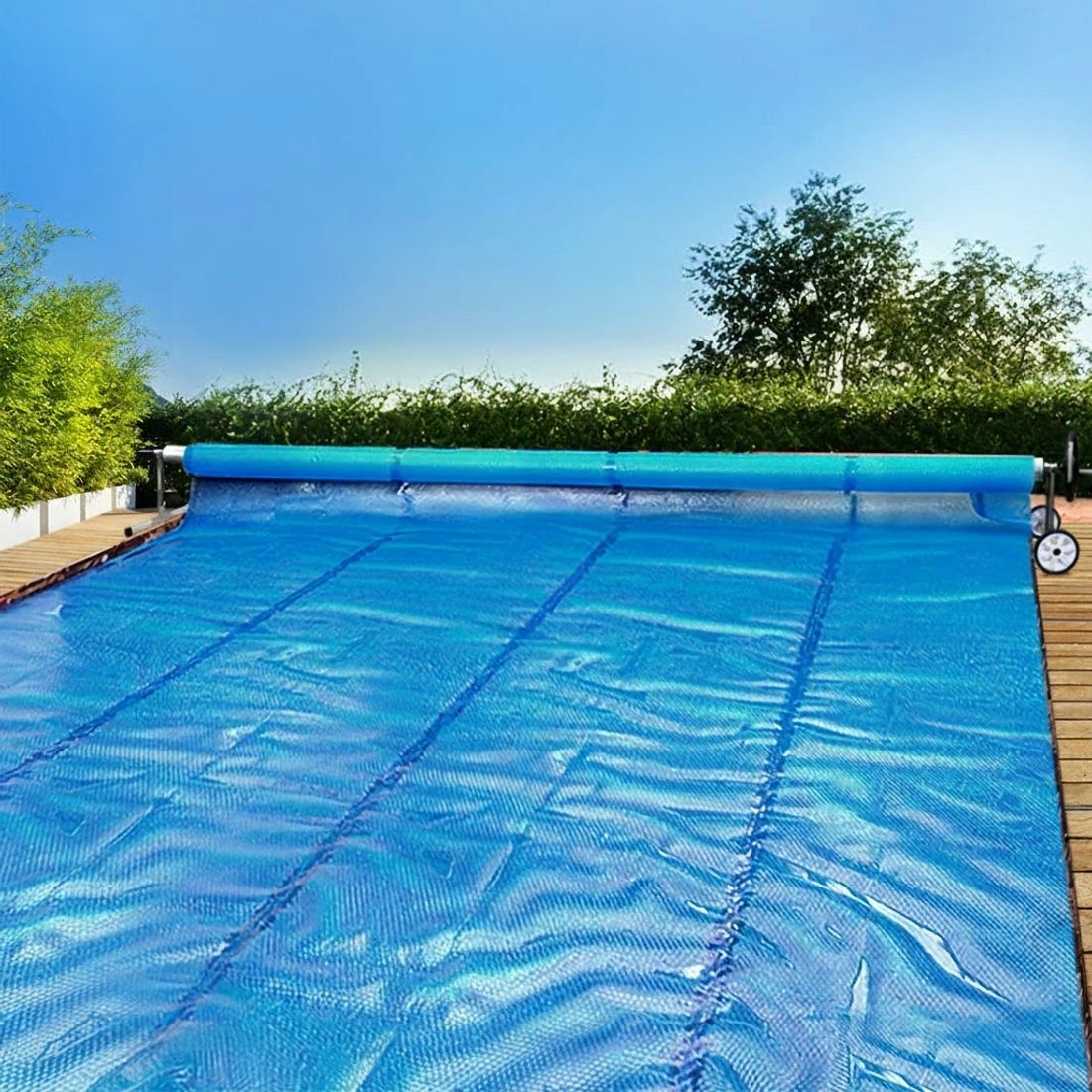 4 Aquabuddy Pool Cover Roller 6.55m Adjustable Swimming Pool Solar Blanket Reel - Multi, 4 of 6