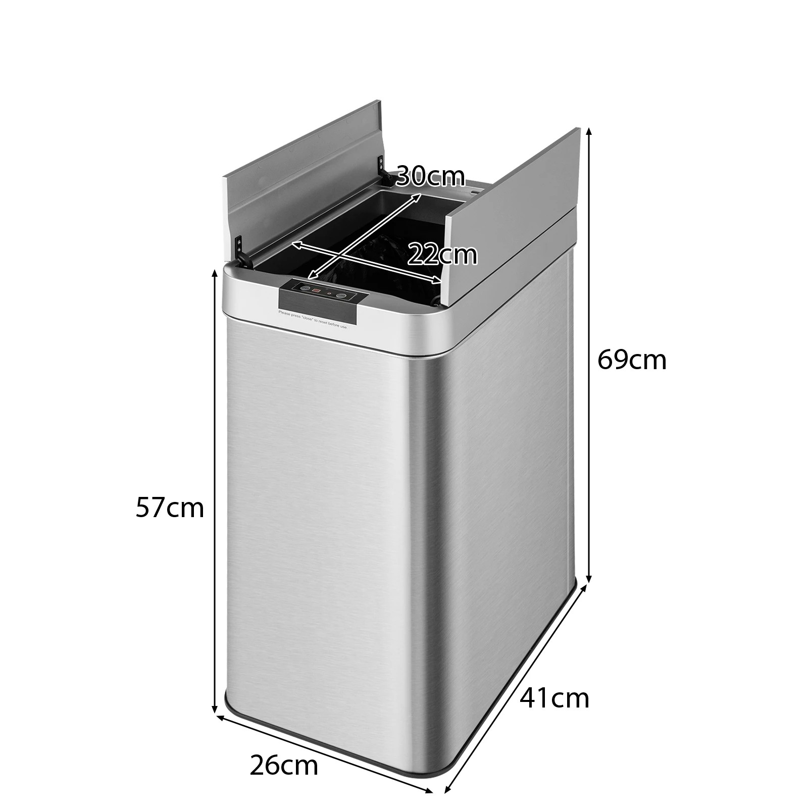 3 Costway 50L Automatic Sensor Slim Trash Can Garbage Bin, 3 of 6