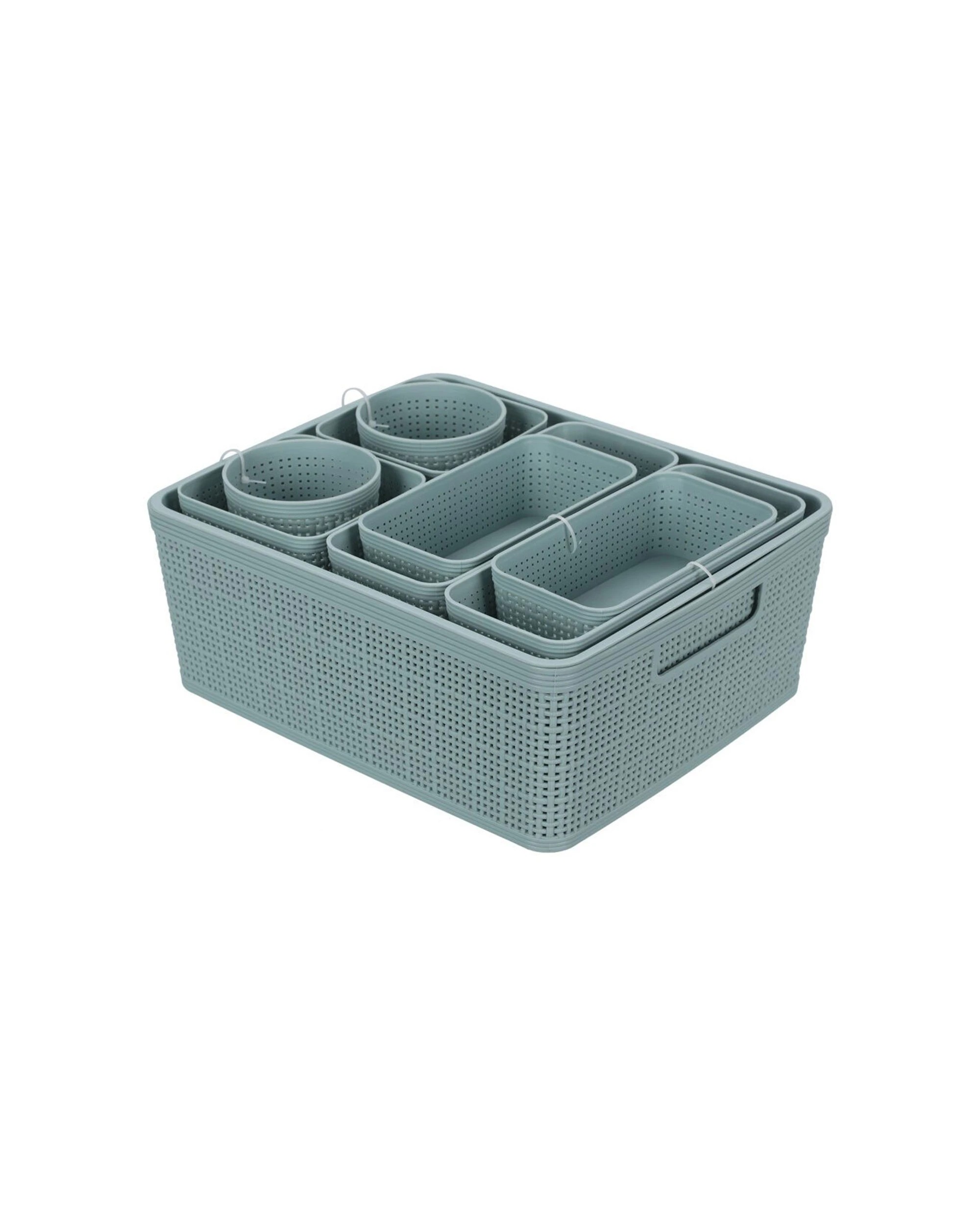 4 Boxsweden 10pc Ivy Weave Home Organisation Set Storage Baskets - Assorted, 4 of 7