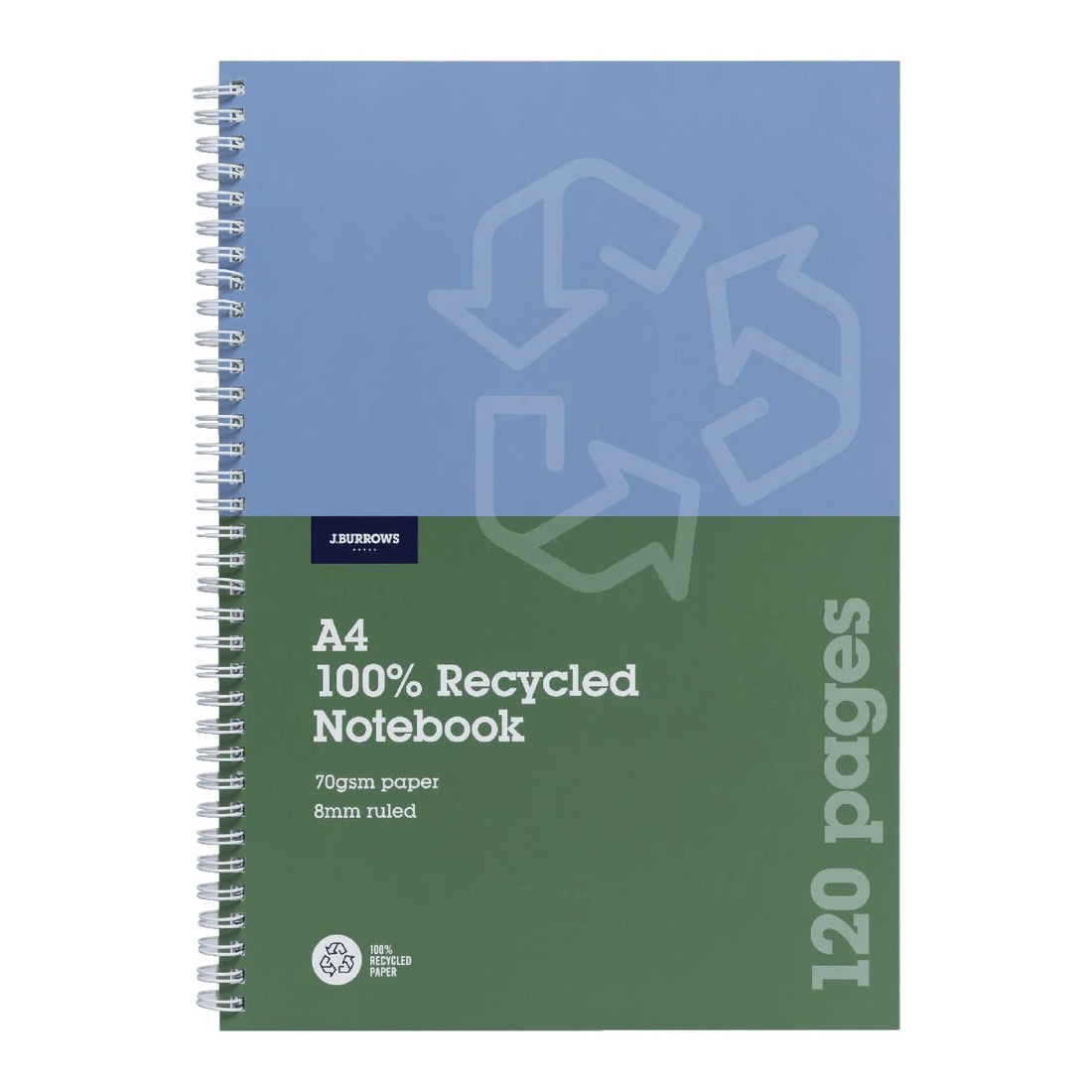 3 J.Burrows A4 Spiral Notebook 120 Pages, 3 of 3