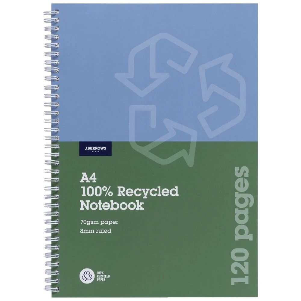 3 J.Burrows A4 Spiral Notebook 120 Pages, 3 of 3