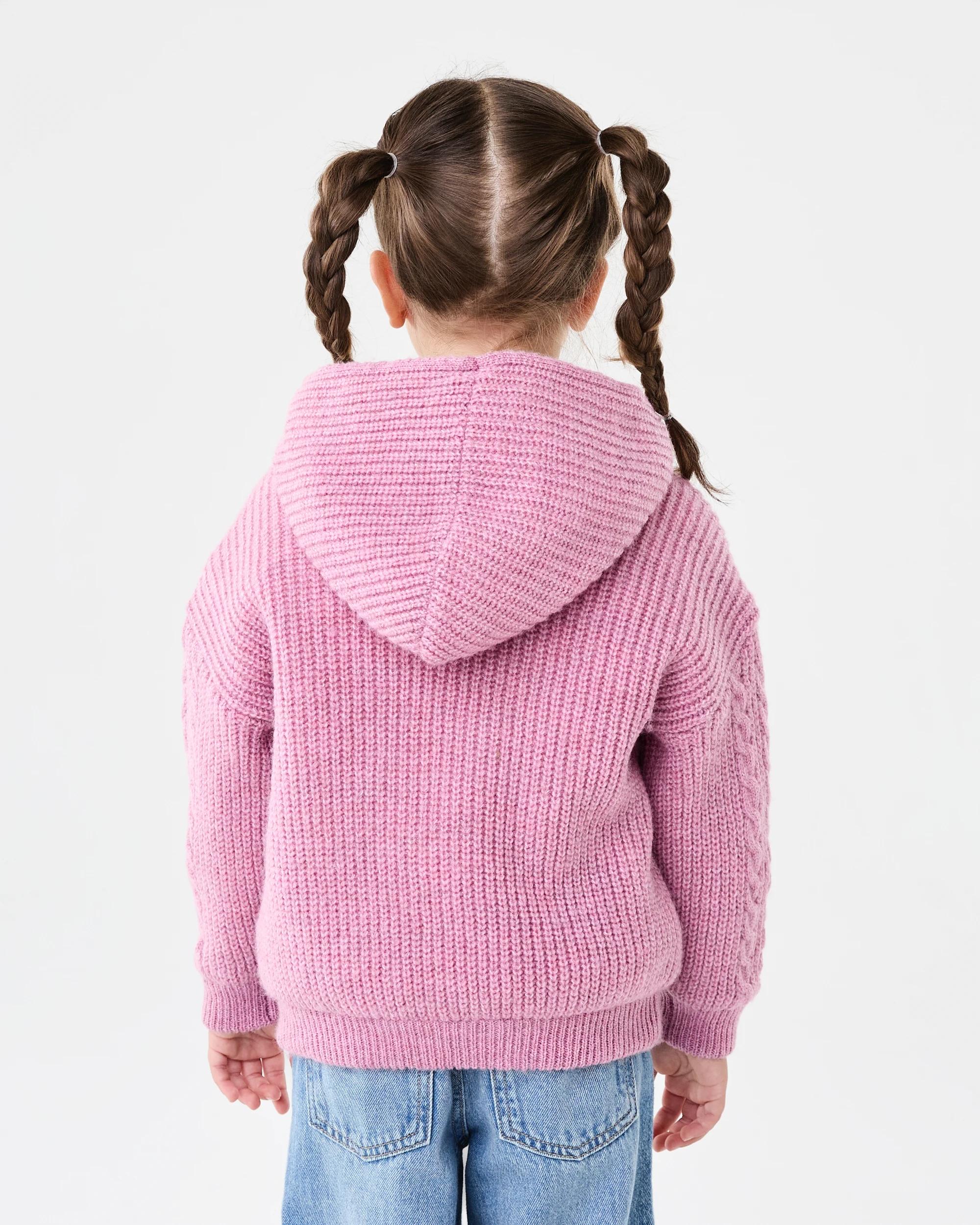 3 Sherpa Lined Cardigan Dust Rose, 3 of 7
