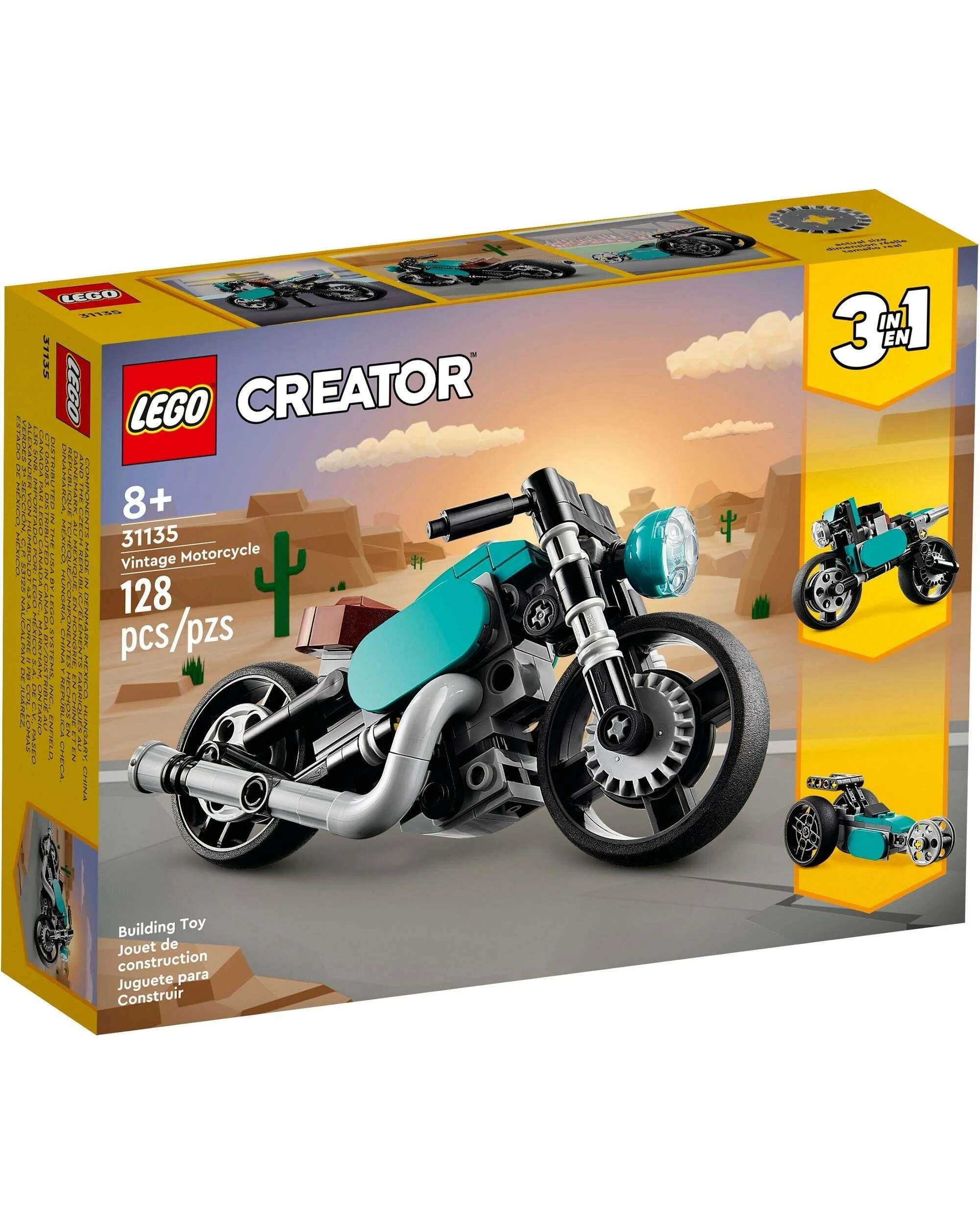 LEGO Creator 3-in-1 Series 31135 Vintage Motorcycle - Kmart