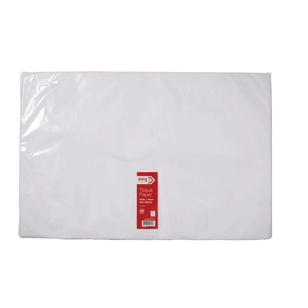 2 PPS Tissue Paper Ream 390 x 590mm 480 Pack White, 2 of 2