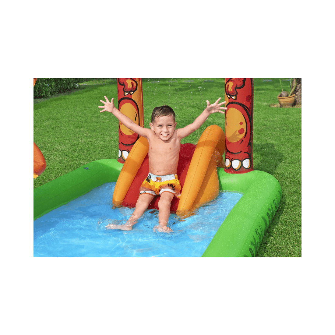 4 Bestway 190L Jurassic Splash Water Play Centre, Bright Dinosaur Theme with Slide, 4 of 6