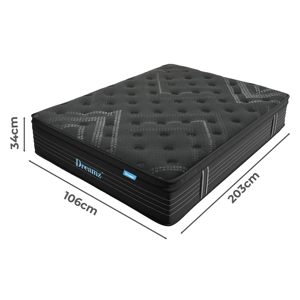 2 Dreamz 34Cm Mattress King Single Size Spring Mattress, 2 of 8
