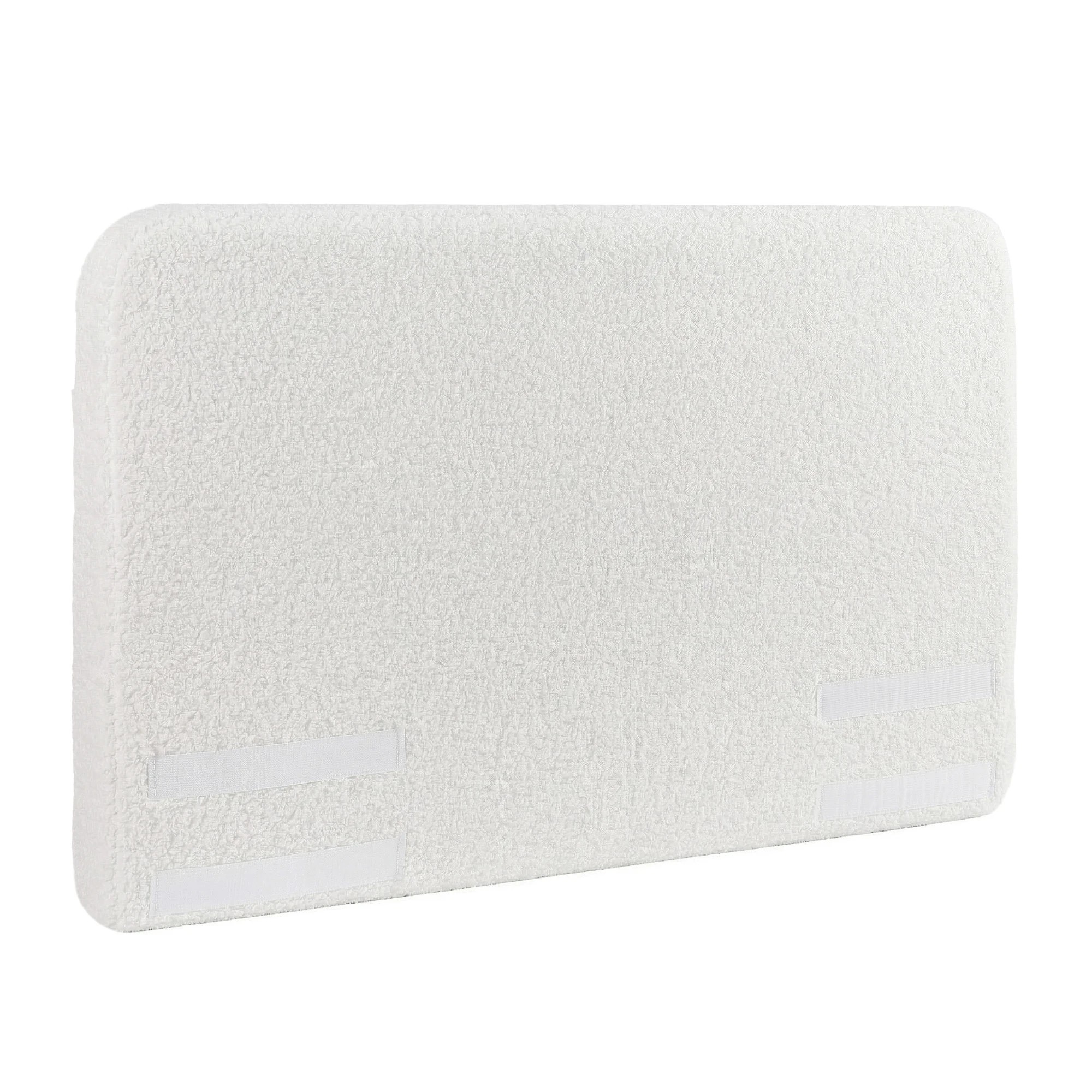 1 Artiss Double Size Headboard for Bed Frame Boucle Fabric No-Assembly Removable Washable Cover 155cm - White, 1 of 8
