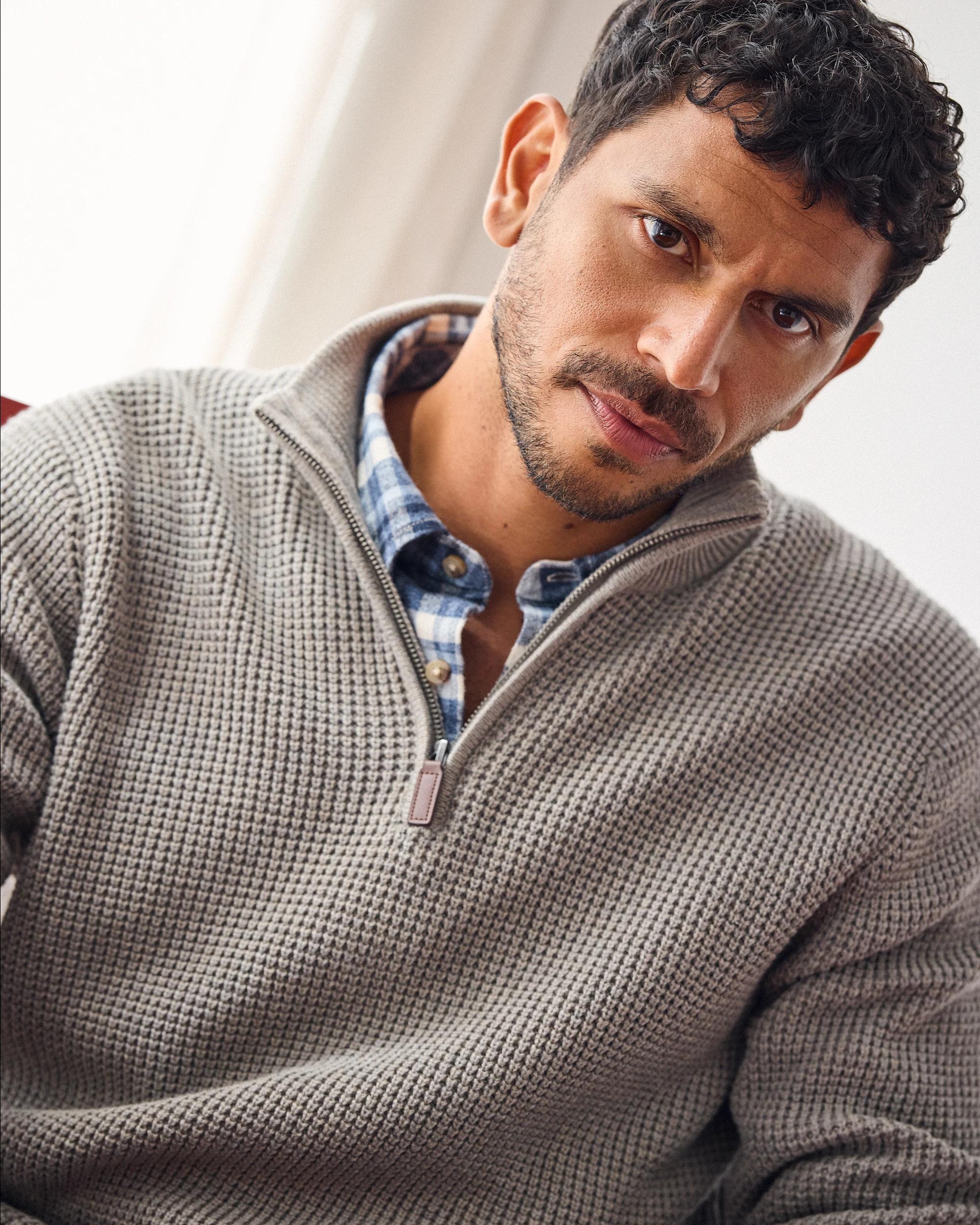 8 Target Man Australian Cotton 1/2 Zip Knit Sweater ROCK, 8 of 8