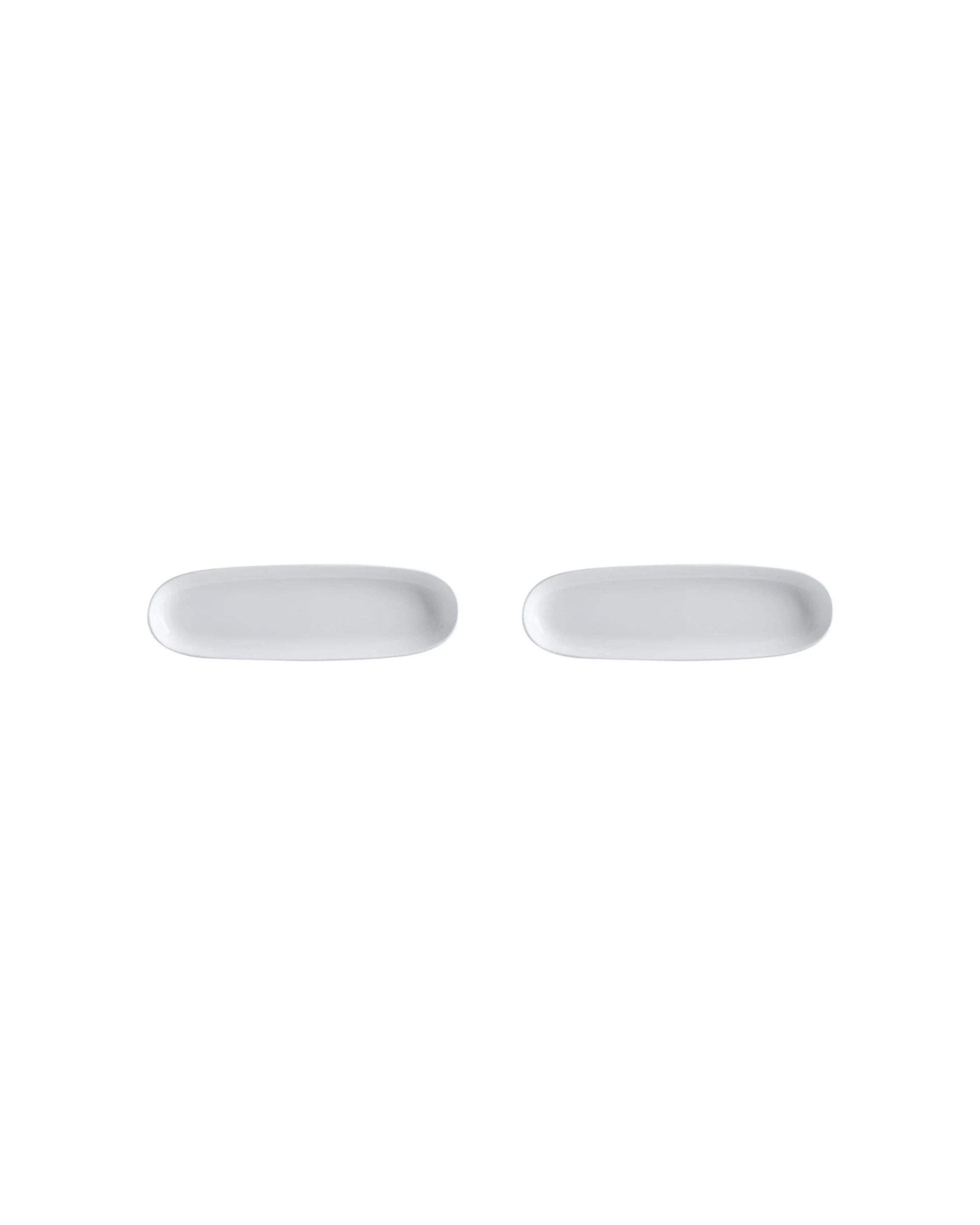 1 Maxwell & Williams 2PK White Basics Oblong Platter 40x12.5cm Porcelain Oven - White, 1 of 1