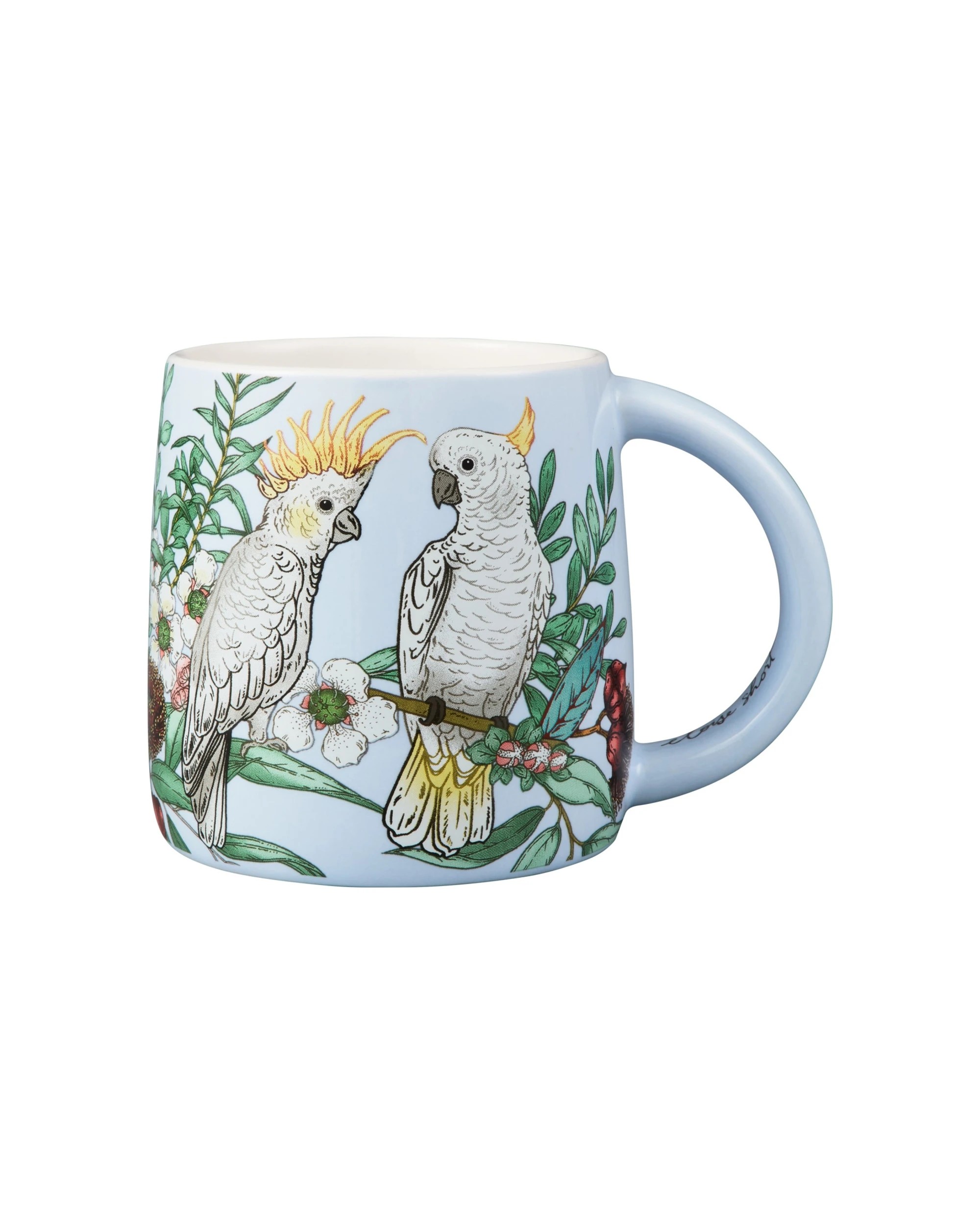 1 Maxwell & Williams Eloise Short Artist Native Grace Crested Cockatoo Mug 350ml - Blue, 1 of 1